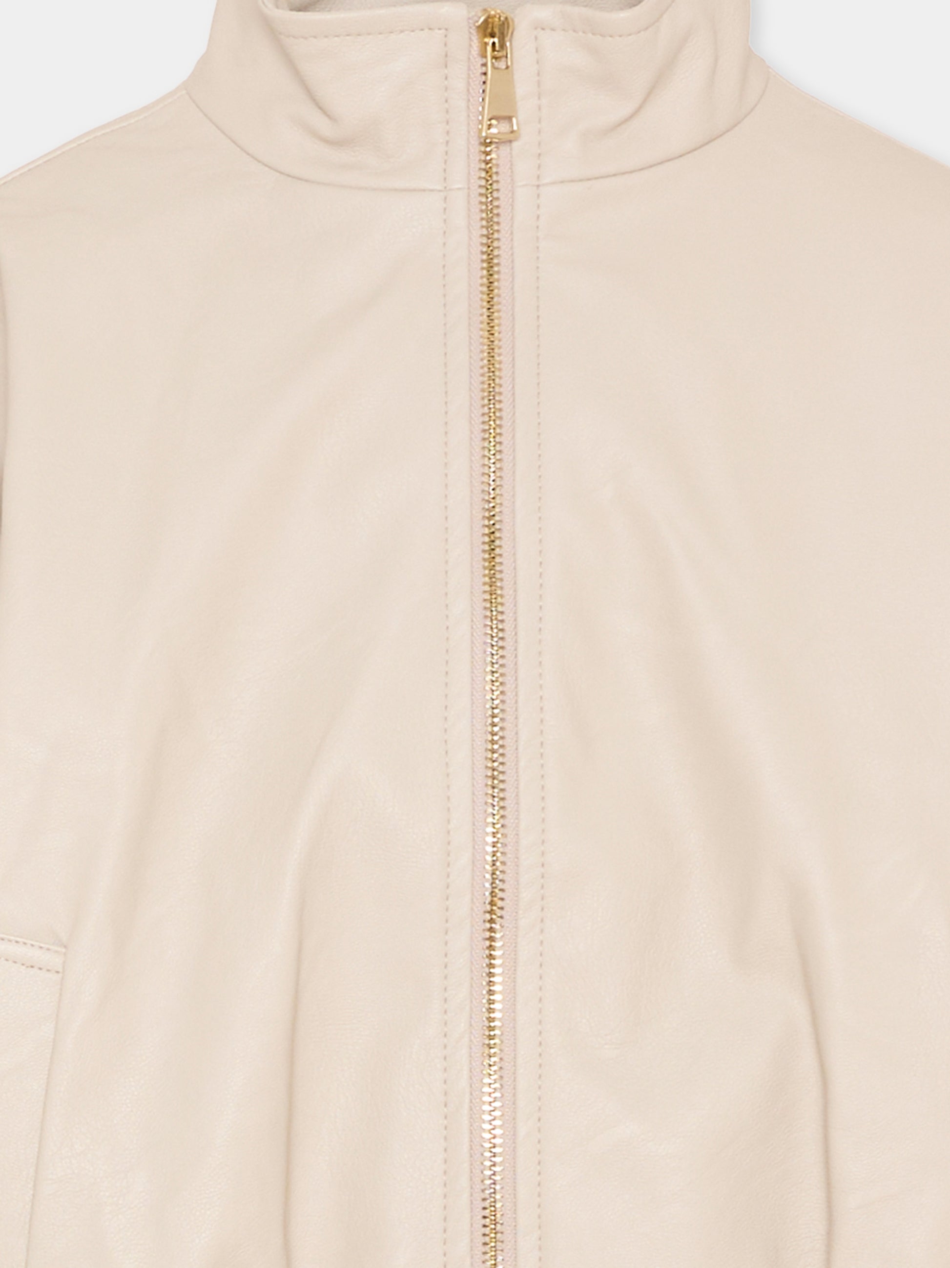 Bomber beige per bambina con logo,Douuod Kids,DY2P57-H0076 108