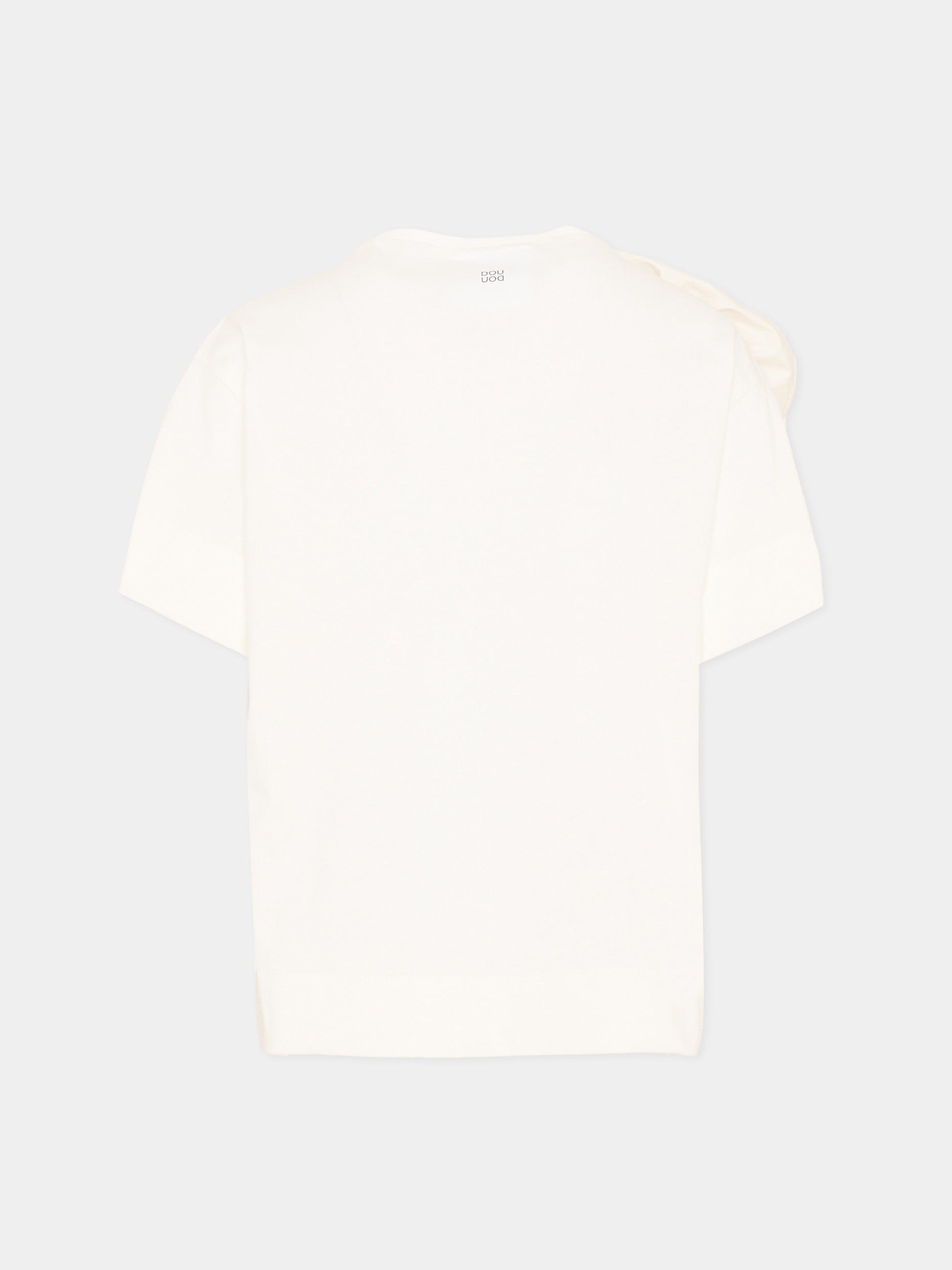 T-shirt avorio per bambina con maxi ruches,Douuod Kids,DY8A61-Z3708 101