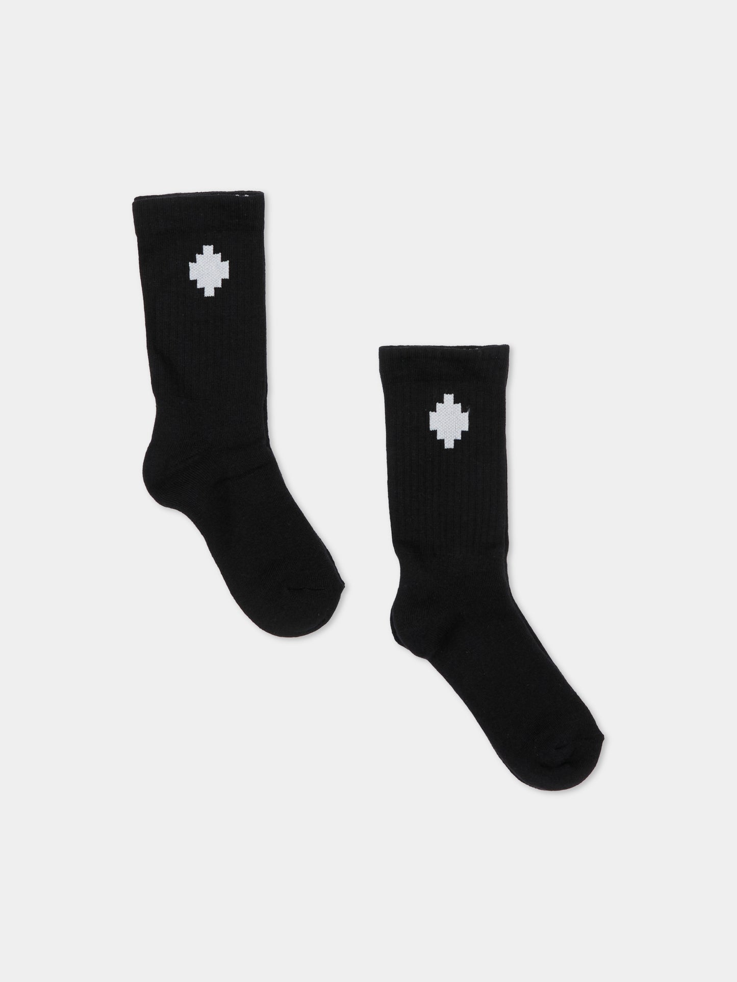 Calze nere per bambini con logo,County Of Milan Kids,S6CMJUSO128 110