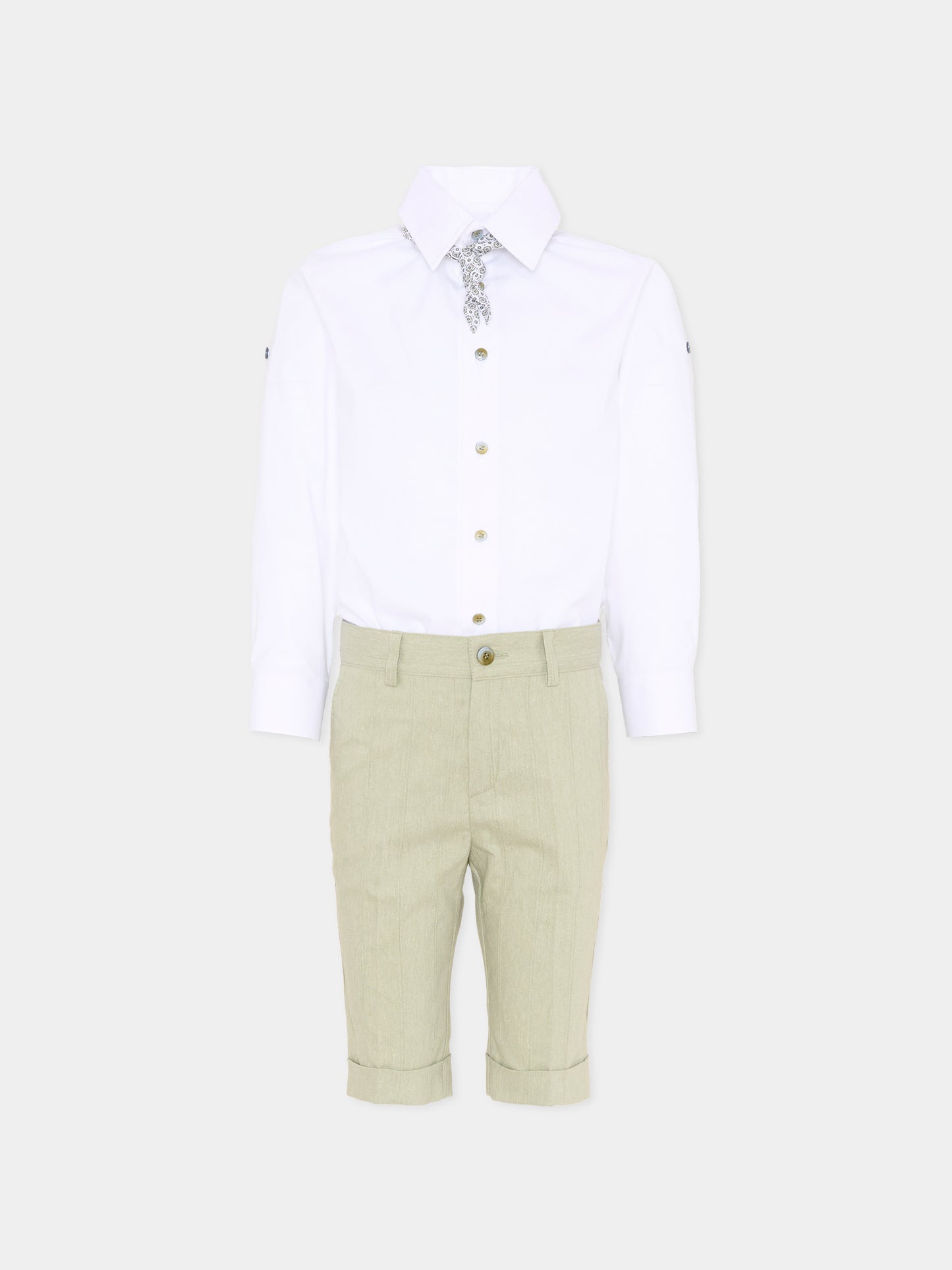 Completo elegante verde per bambino,Colorichiari,MB308288 4910 35