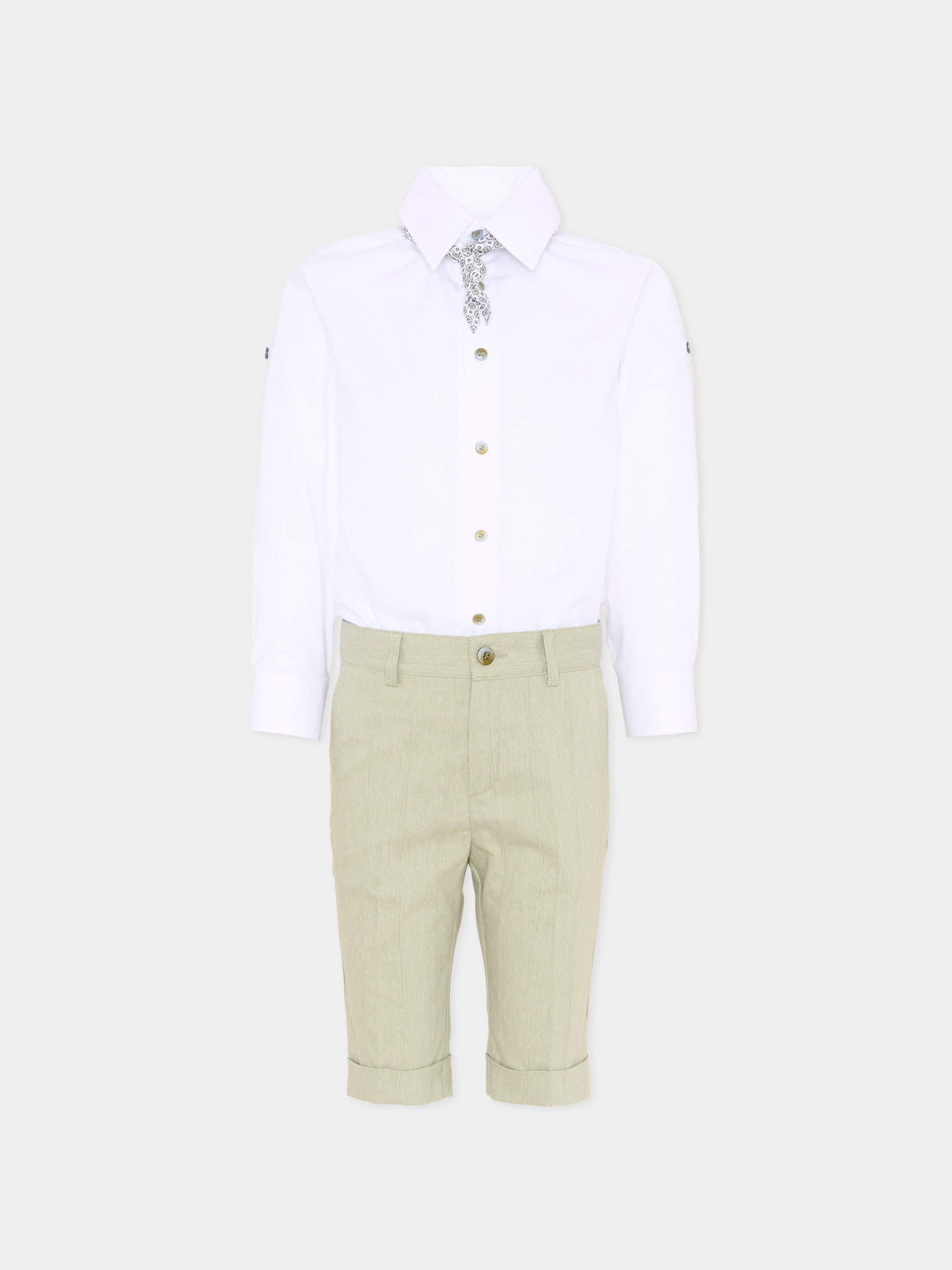 Completo elegante verde per bambino,Colorichiari,MB308288 4910 35