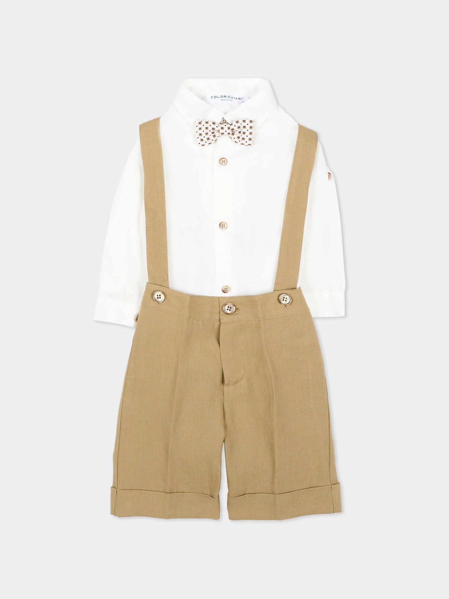 Completo elegante beige per neonato,Colorichiari,MN408422 4951 26