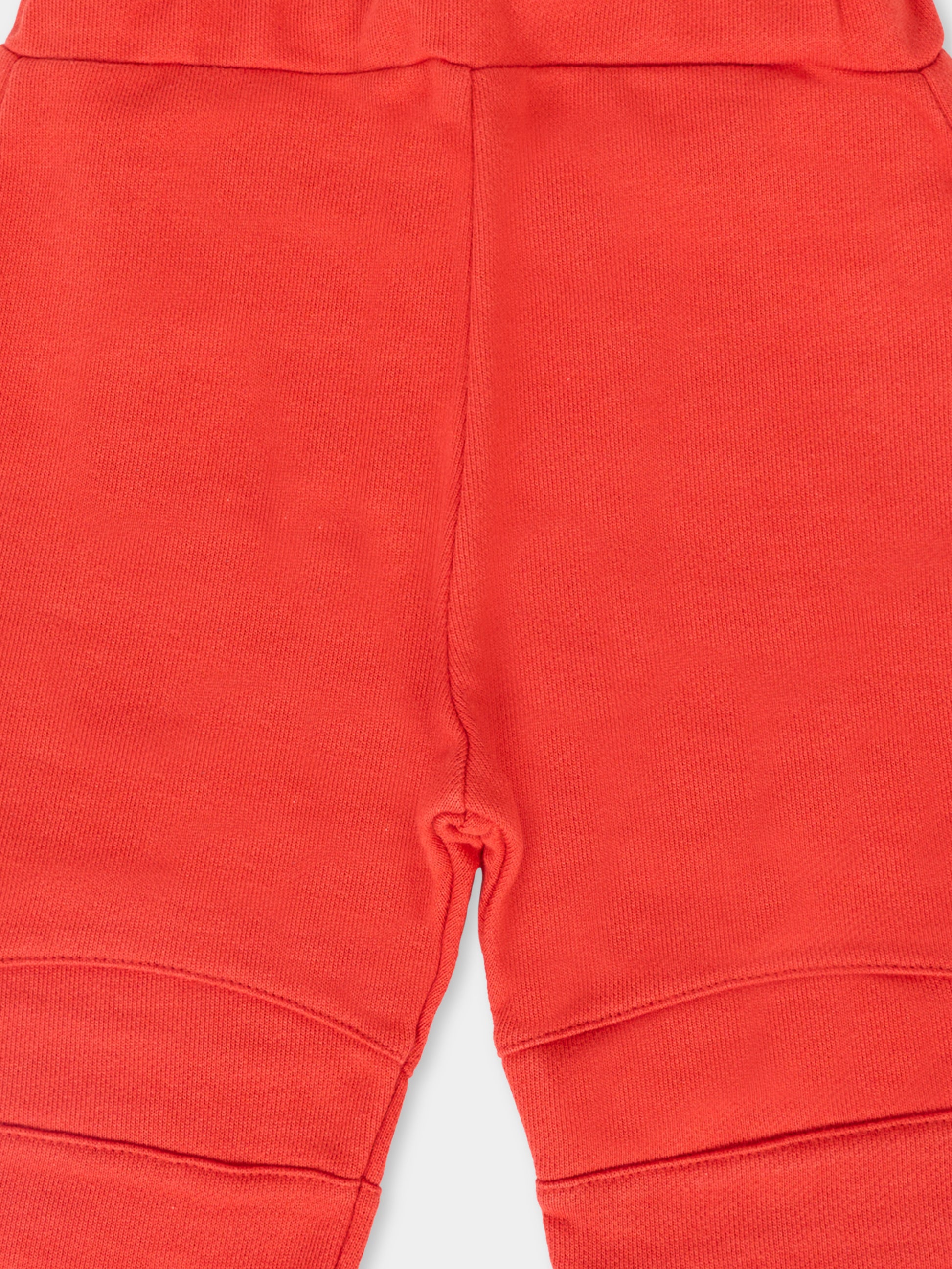 Pantaloni rossi per neonati con logo,Balmain Kids,6R6540 Z0001 414