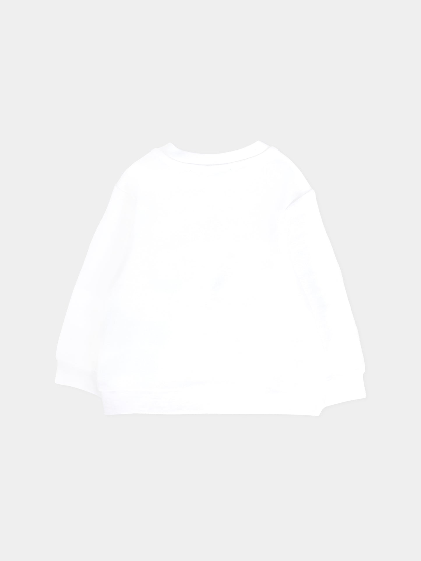 Felpa bianca per neonati con logo dorato,Balmain Kids,6R4530 Z0739 100OR