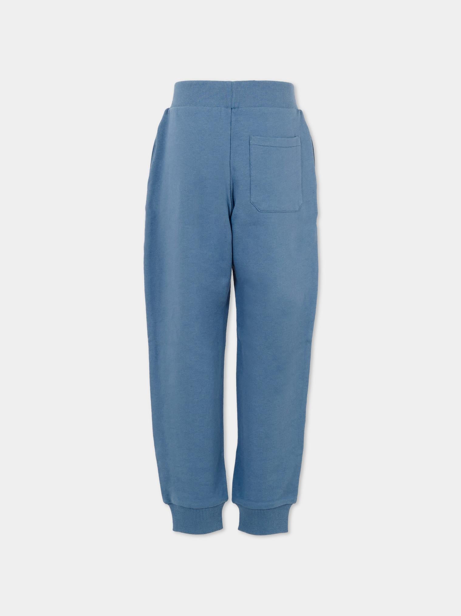 Pantaloni blu per bambini con logo,Balmain Kids,BT6R60 Z0114 668