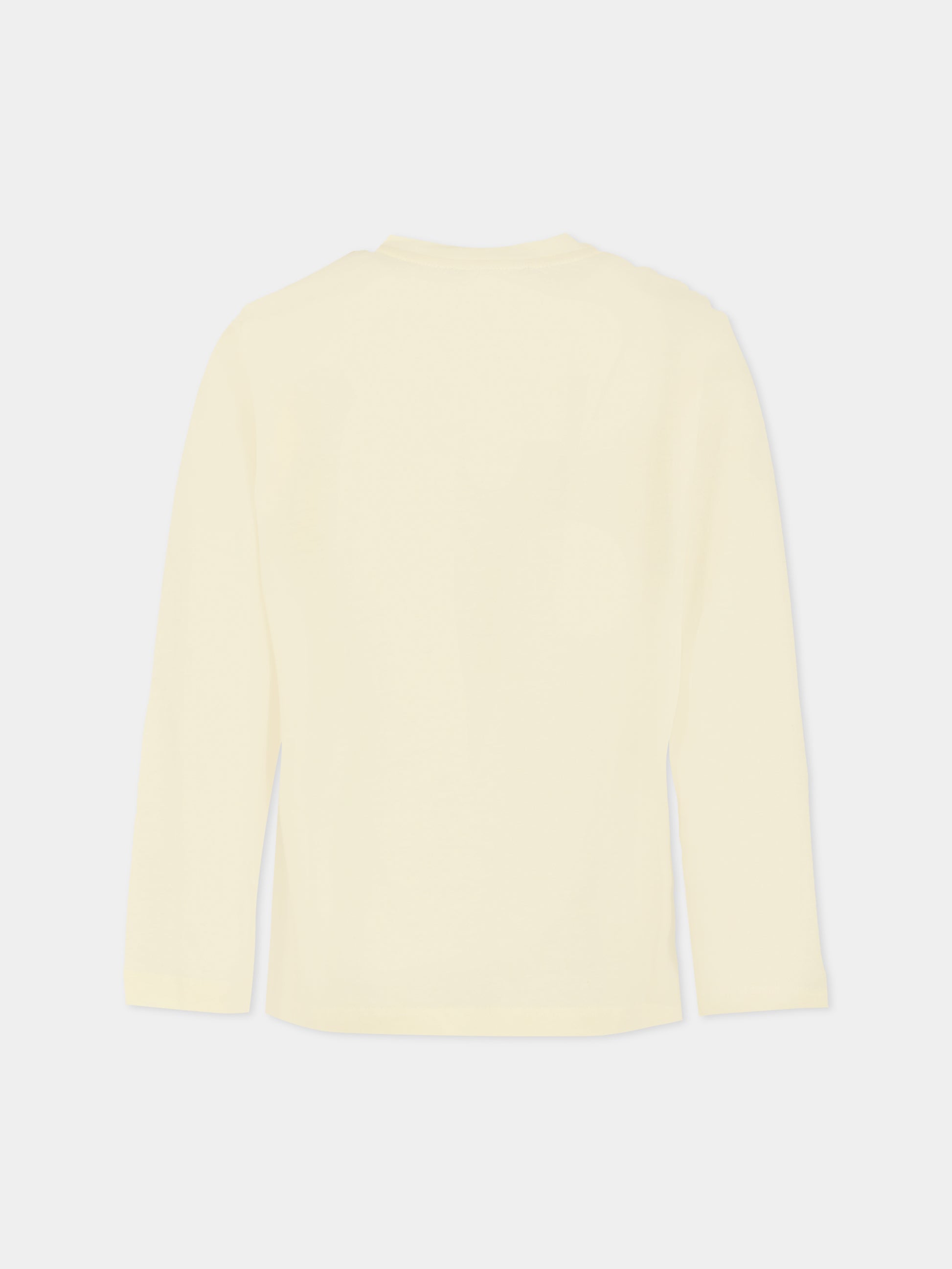 T-shirt avorio per bambini con logo,Balmain Kids,BT8R70 Z1764 102OR