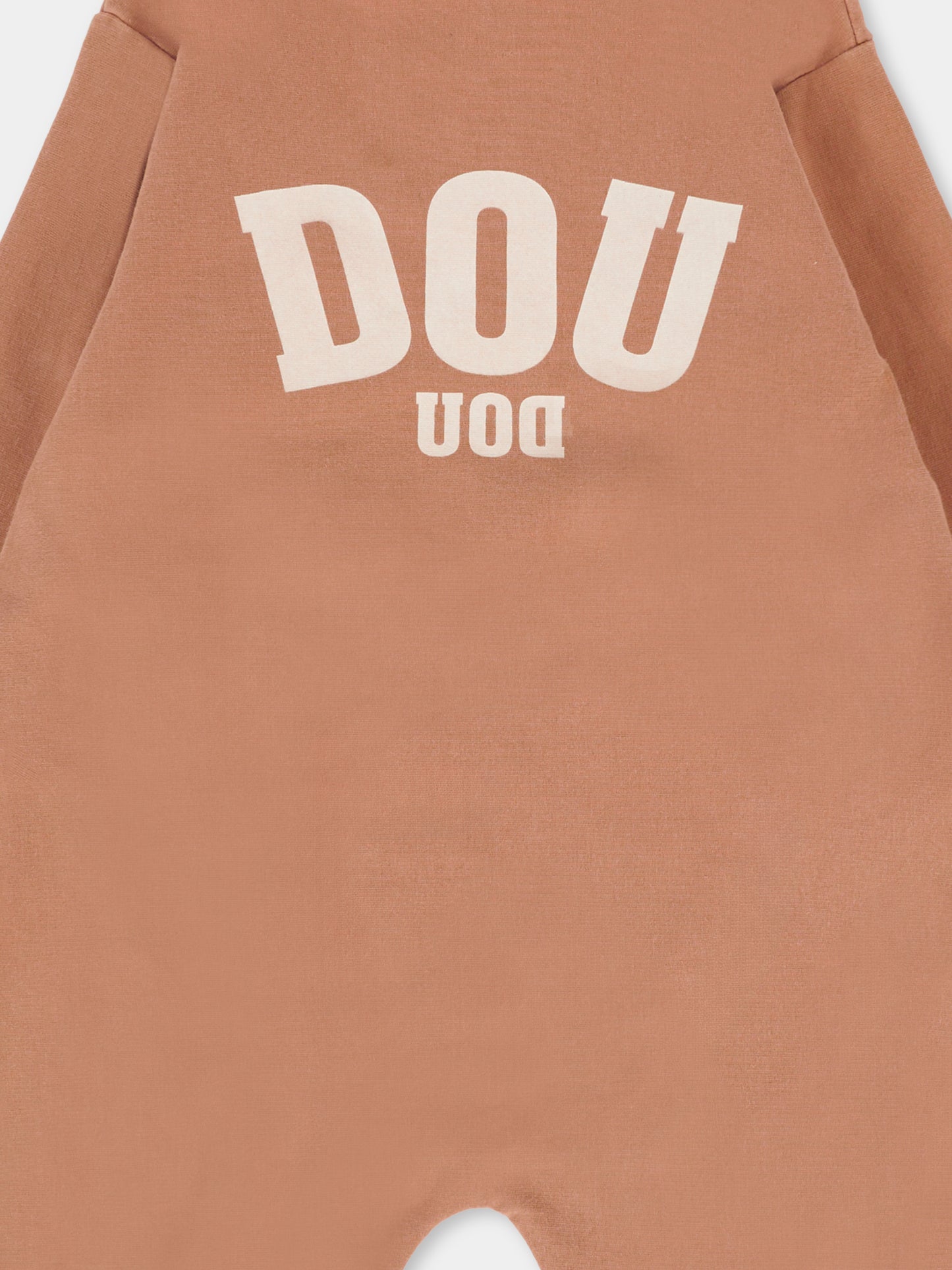 Tutina beige per neonata con logo,Douuod Kids,2RA500 Z0729 311