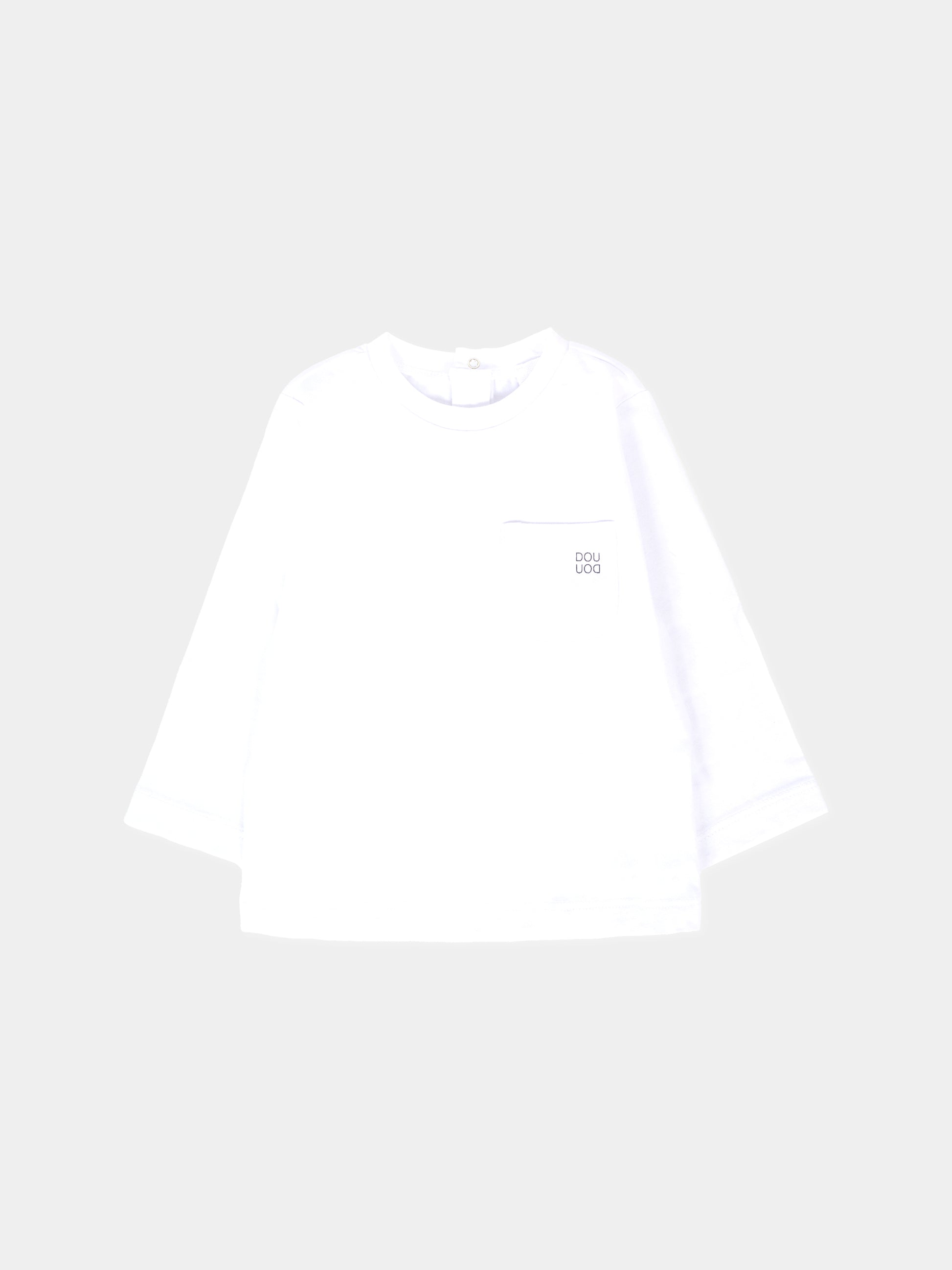T-shirt bianca per neonata con logo,Douuod Kids,DT8520 Z0761 100