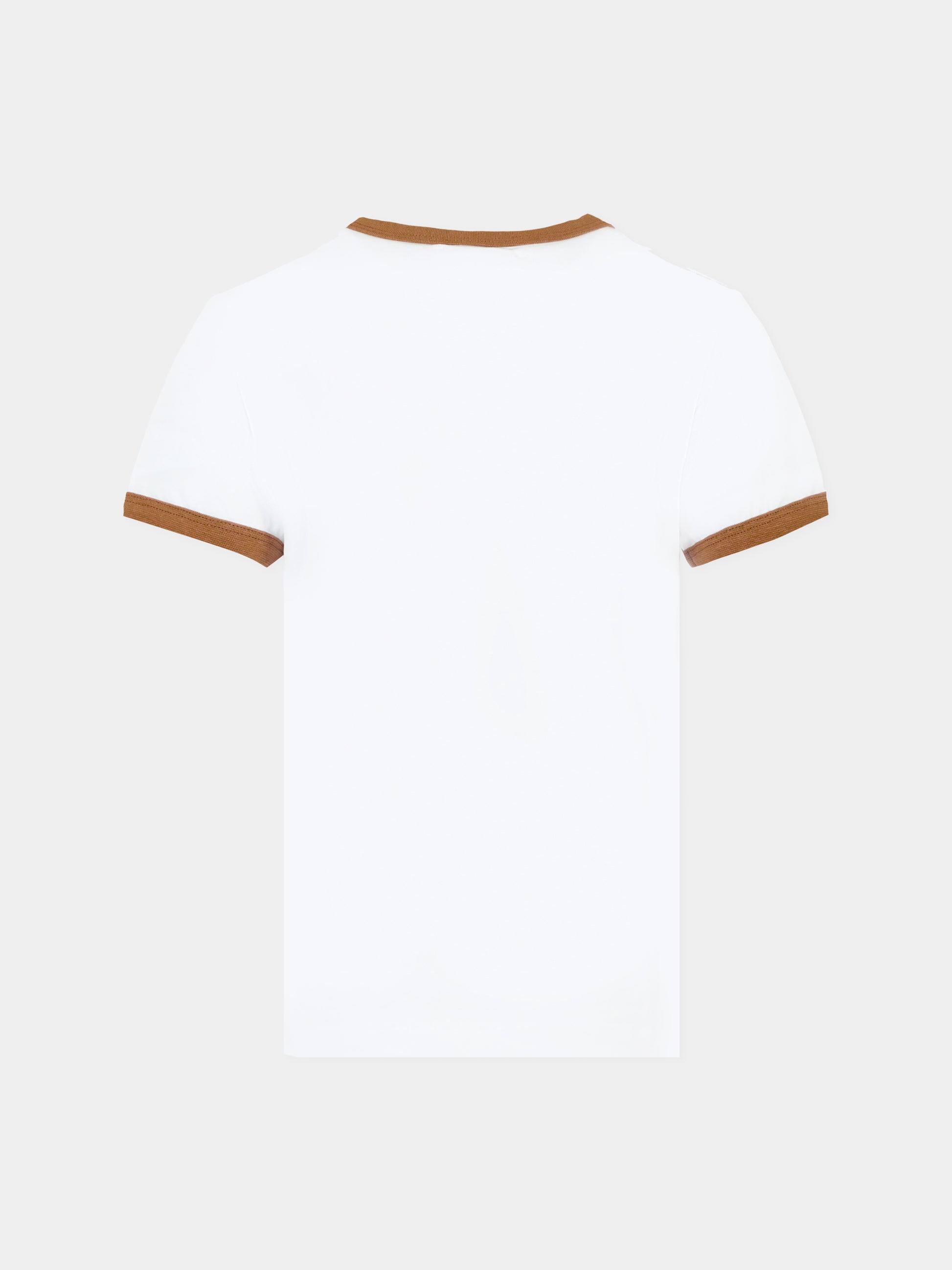 T-shirt bianca per bambina con logo,Douuod Kids,DT8P11 Z0761 100