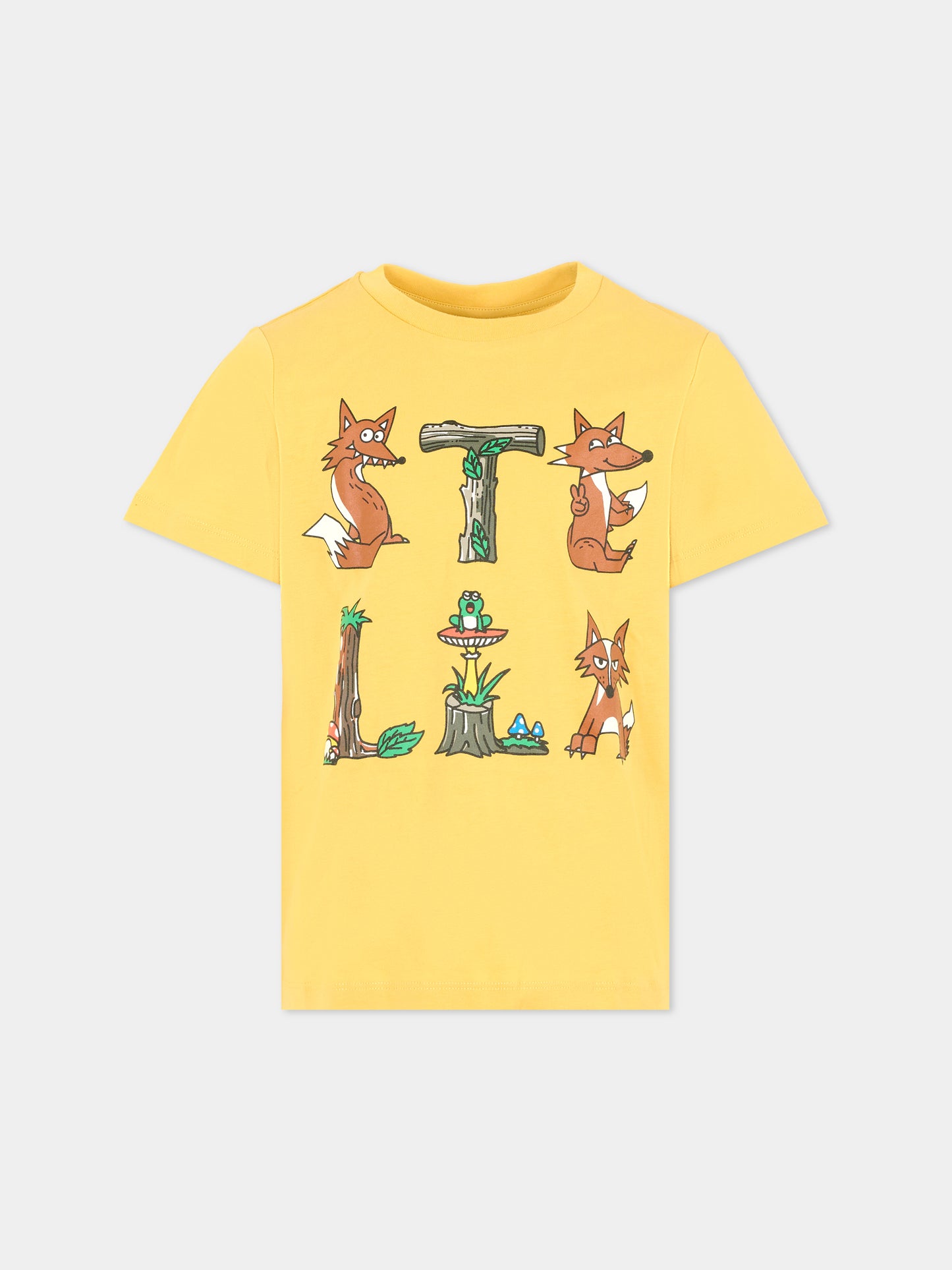 T-shirt gialla per bambino con logo,Stella Mccartney Kids,8R8O81 Z0434 108