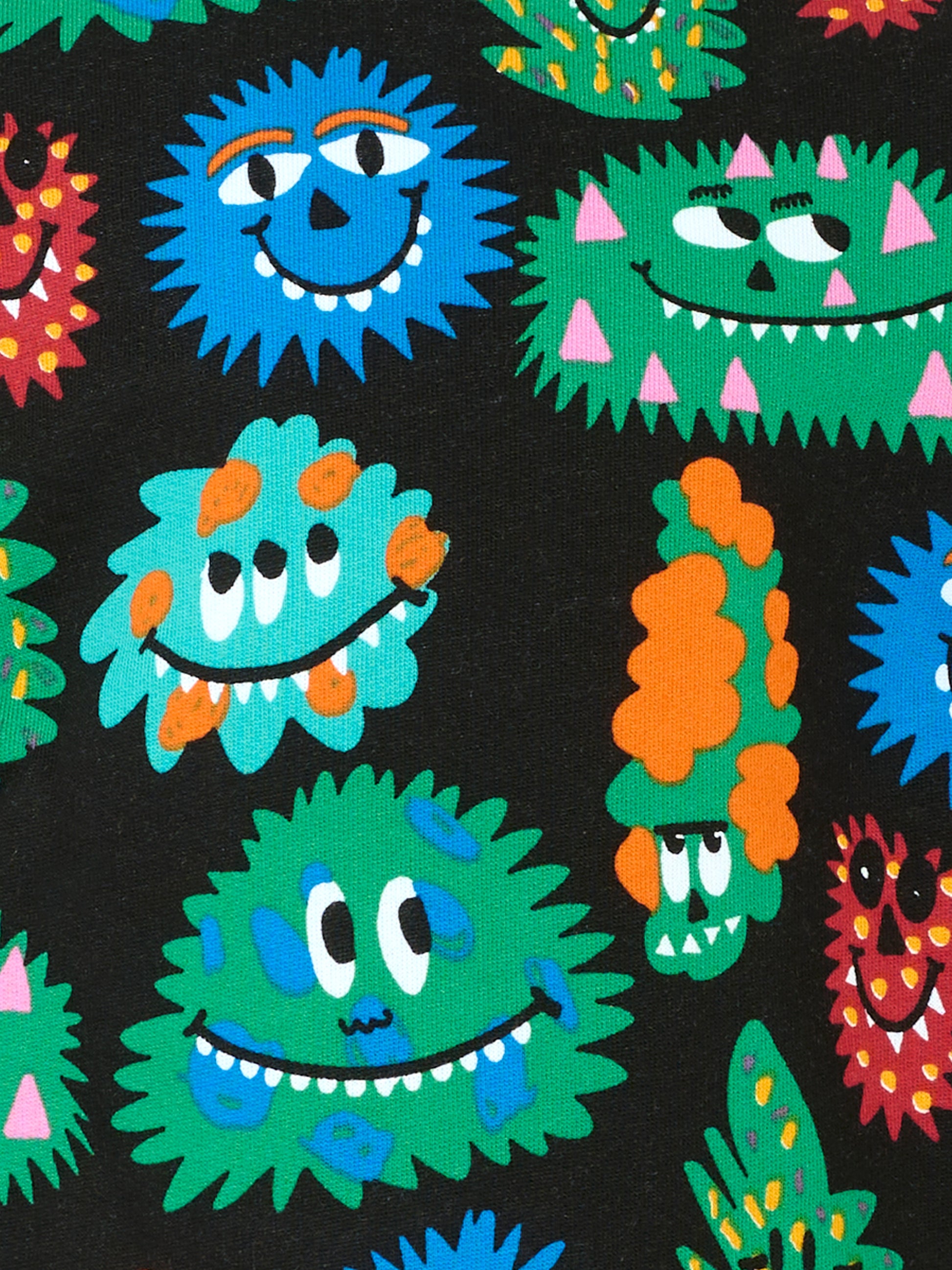 Felpa nera per bambino con mostri all over,Stella Mccartney Kids,TT4R20 Z1393 930MC