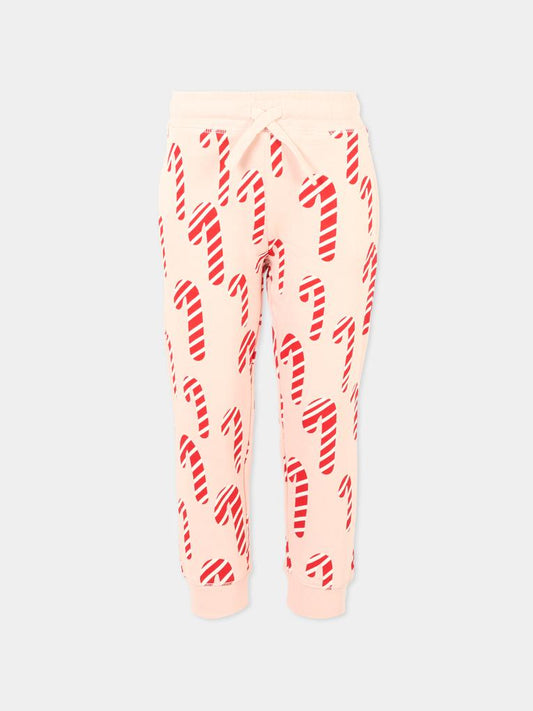 Pantaloni rosa per bambina con bastoncini di zucchero,Stella Mccartney Kids,TT6E00 Z1351 505MC