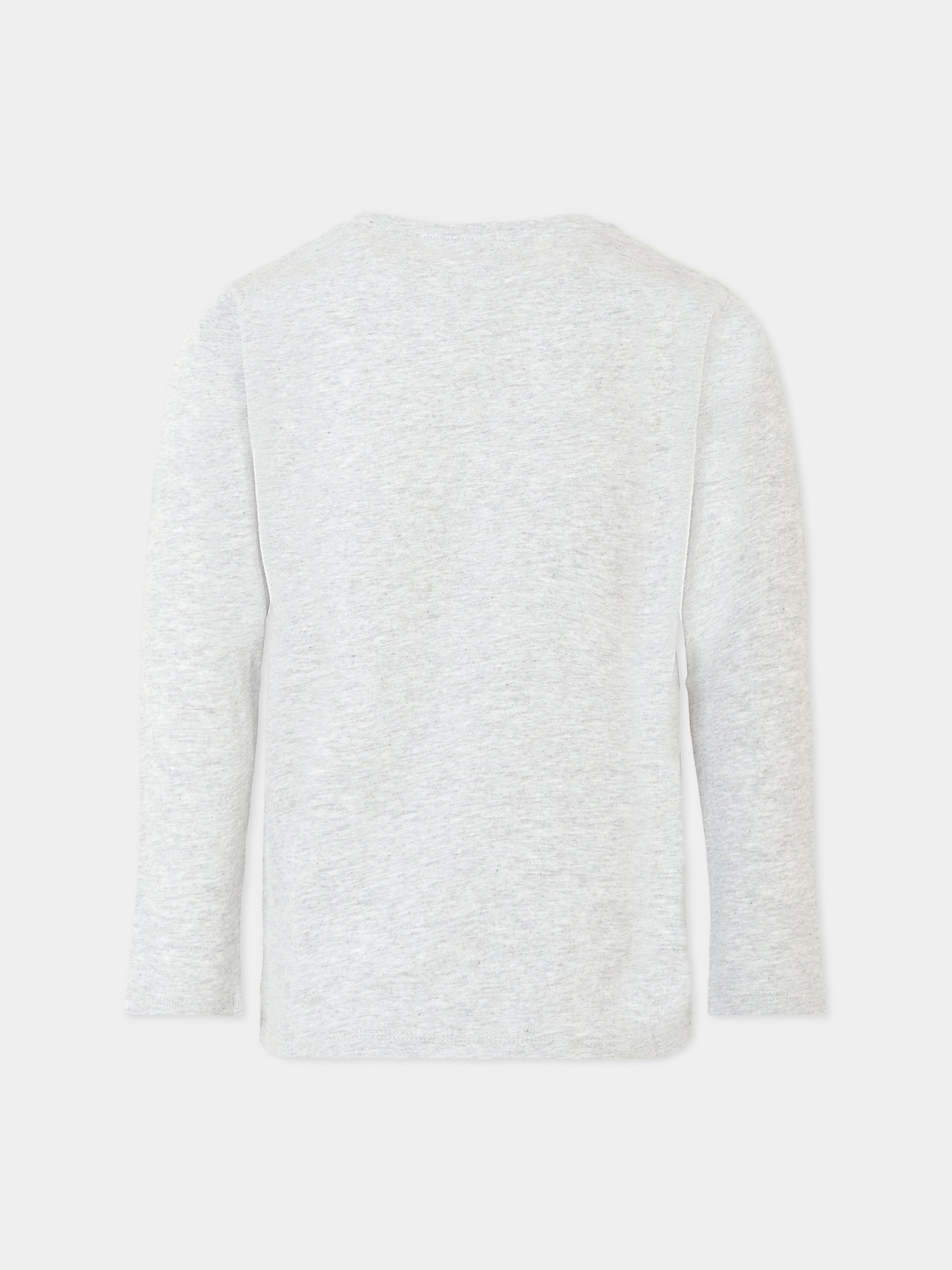 T-shirt grigia per bambino con orso,Stella Mccartney Kids,TT8Q20 Z0434 905