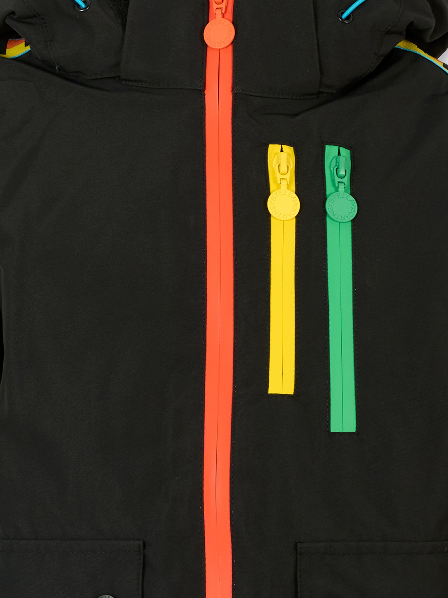 Giubbotto da neve nero per bambini con logo,Stella Mccartney Kids,TV2R20 Z0432 930