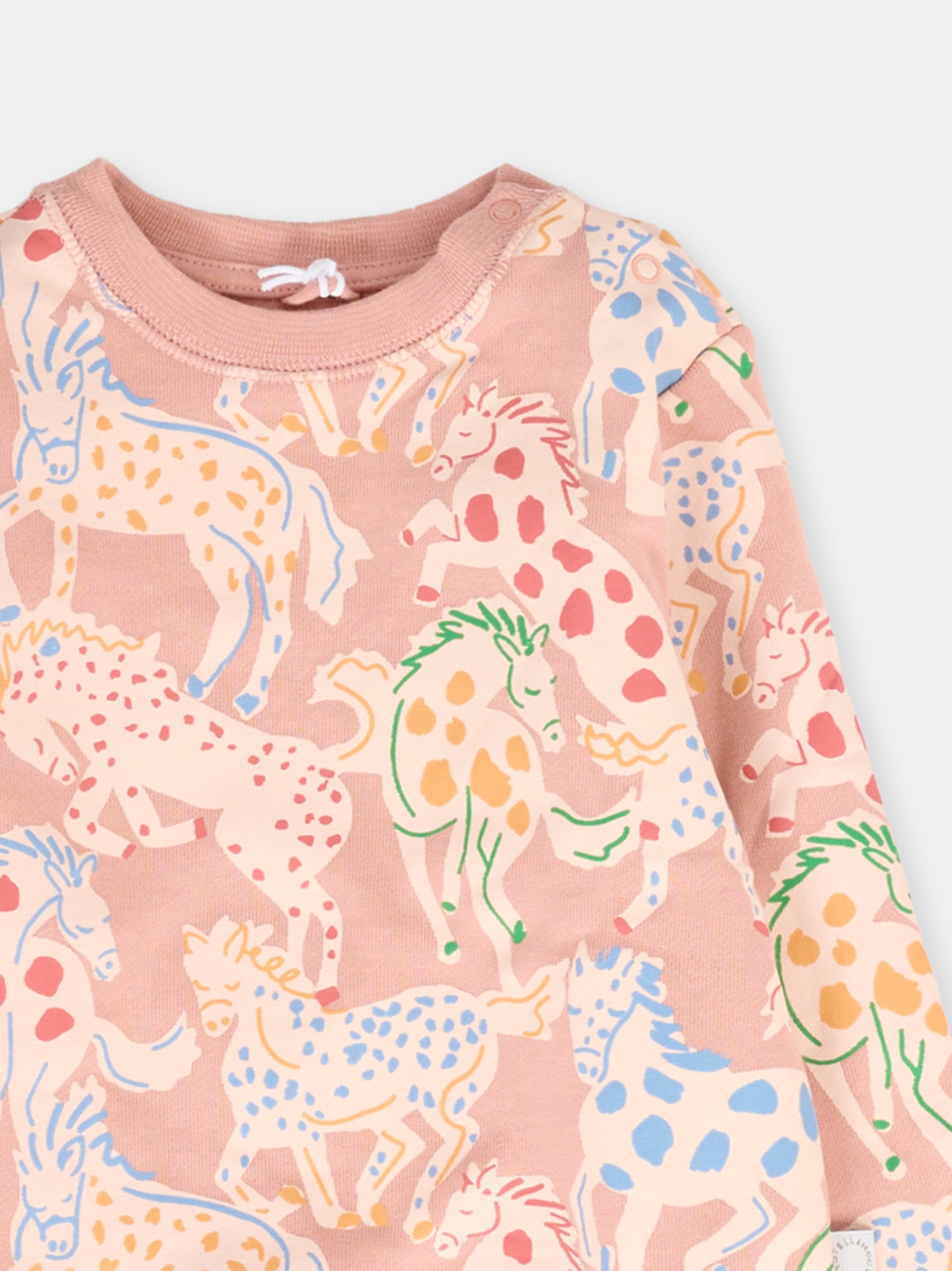 Completo rosa per neonata con cavalli,Stella Mccartney Kids,TV3050 Z2233 50UMC