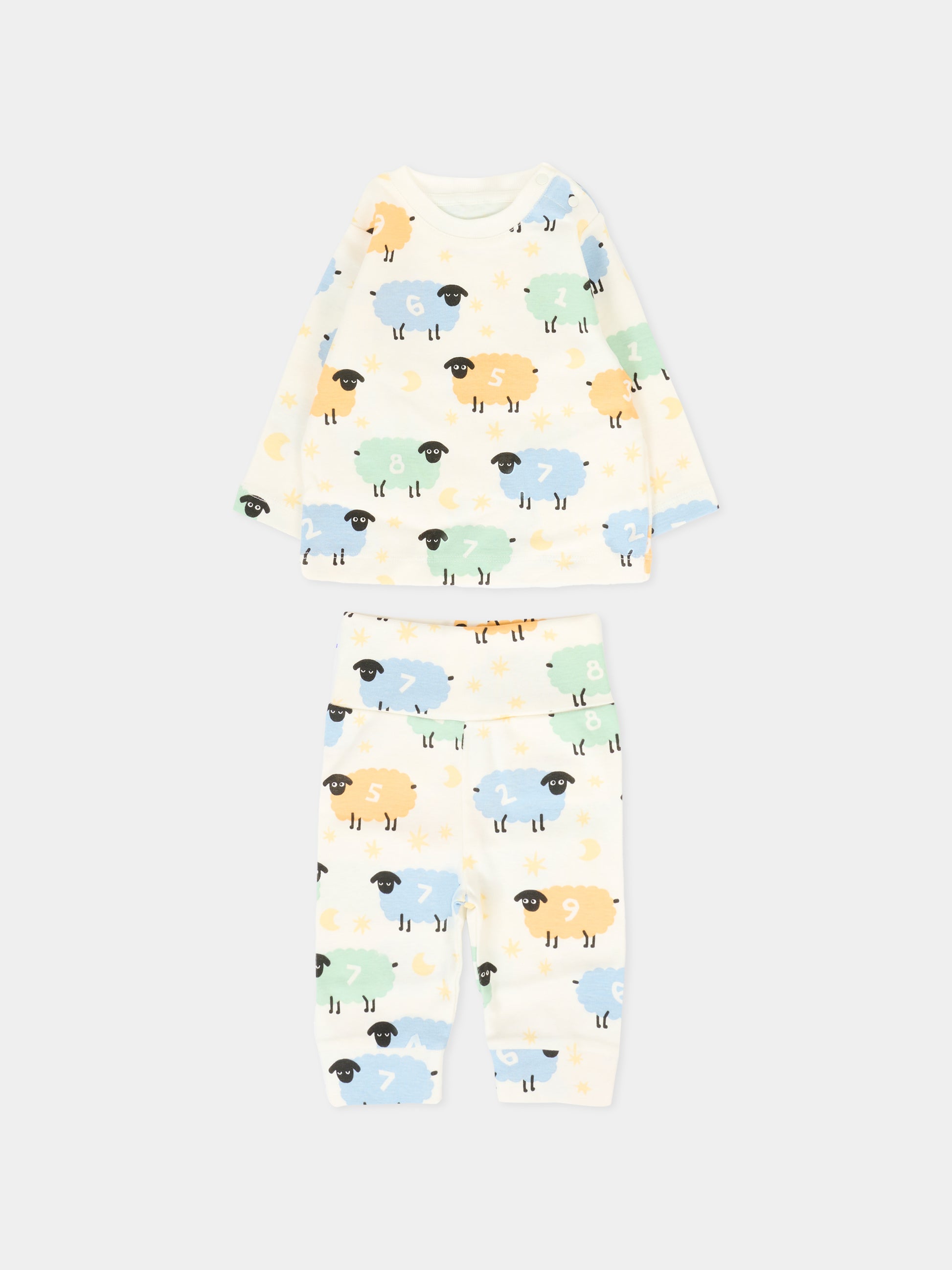 Completo avorio per neonati con pecore,Stella Mccartney Kids,TV3060 Z2272 101MC
