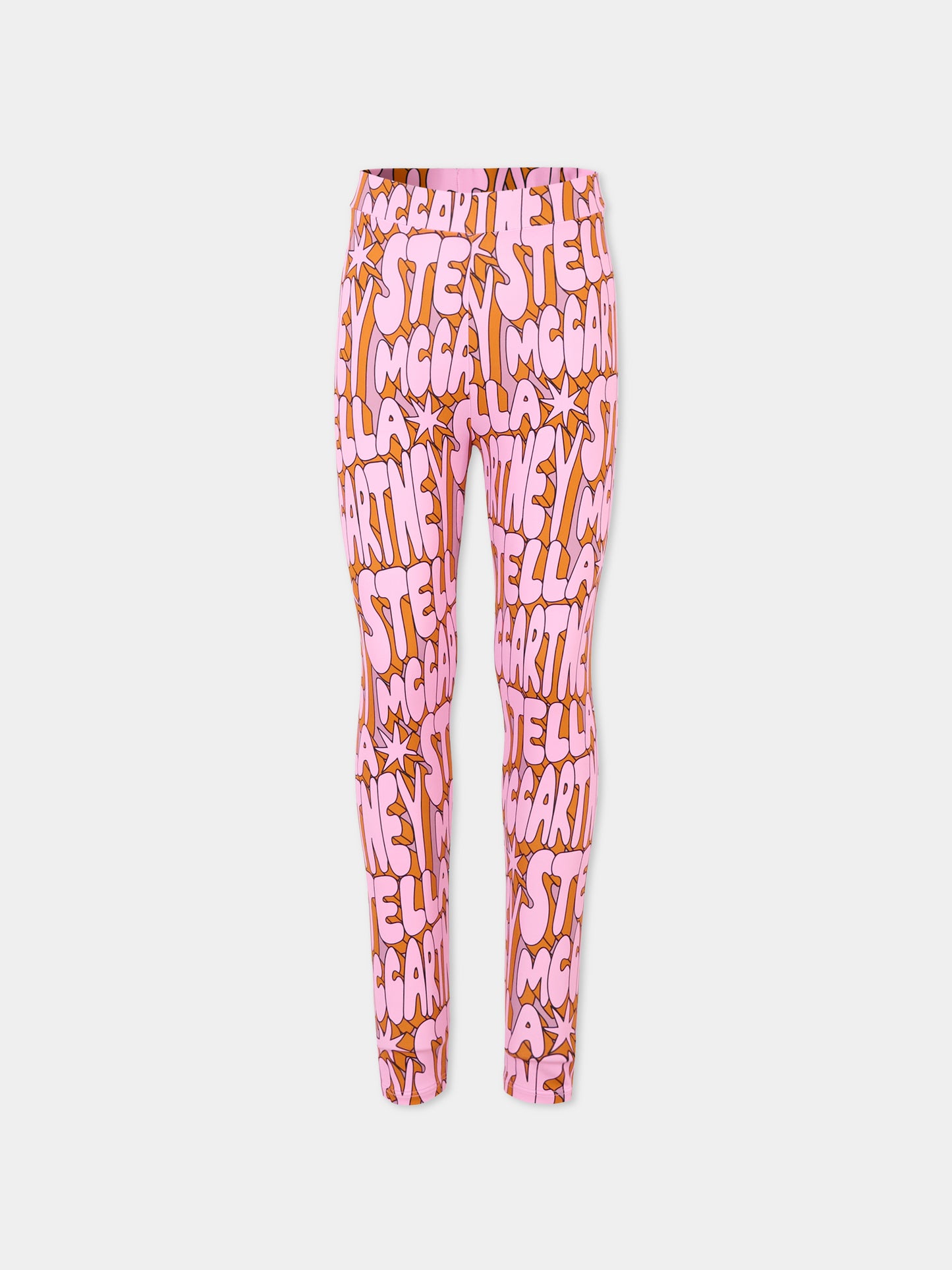 Leggings rosa per bambina con logo,Stella Mccartney Kids,TV6E00 Z2294 557MC