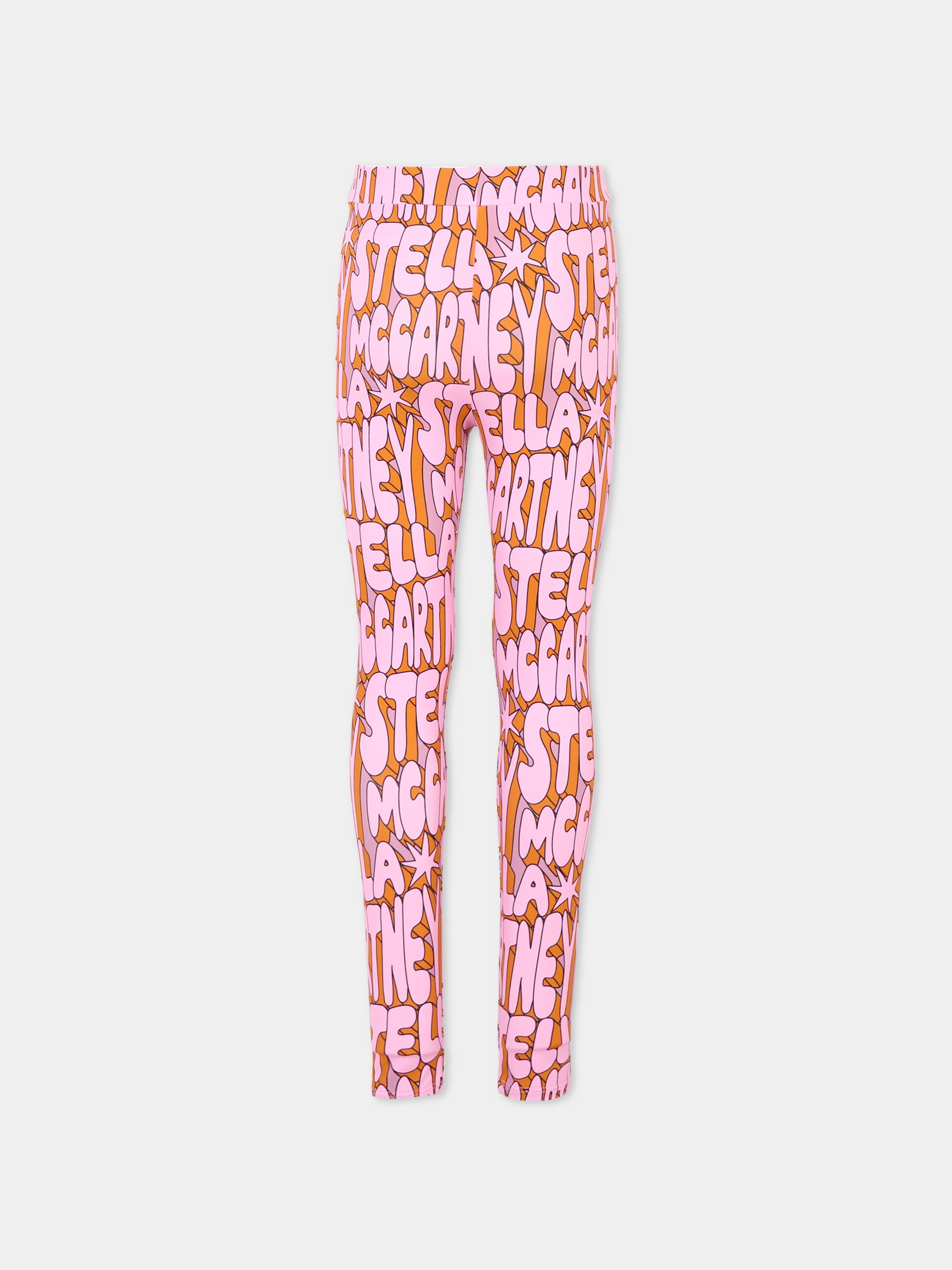 Leggings rosa per bambina con logo,Stella Mccartney Kids,TV6E00 Z2294 557MC