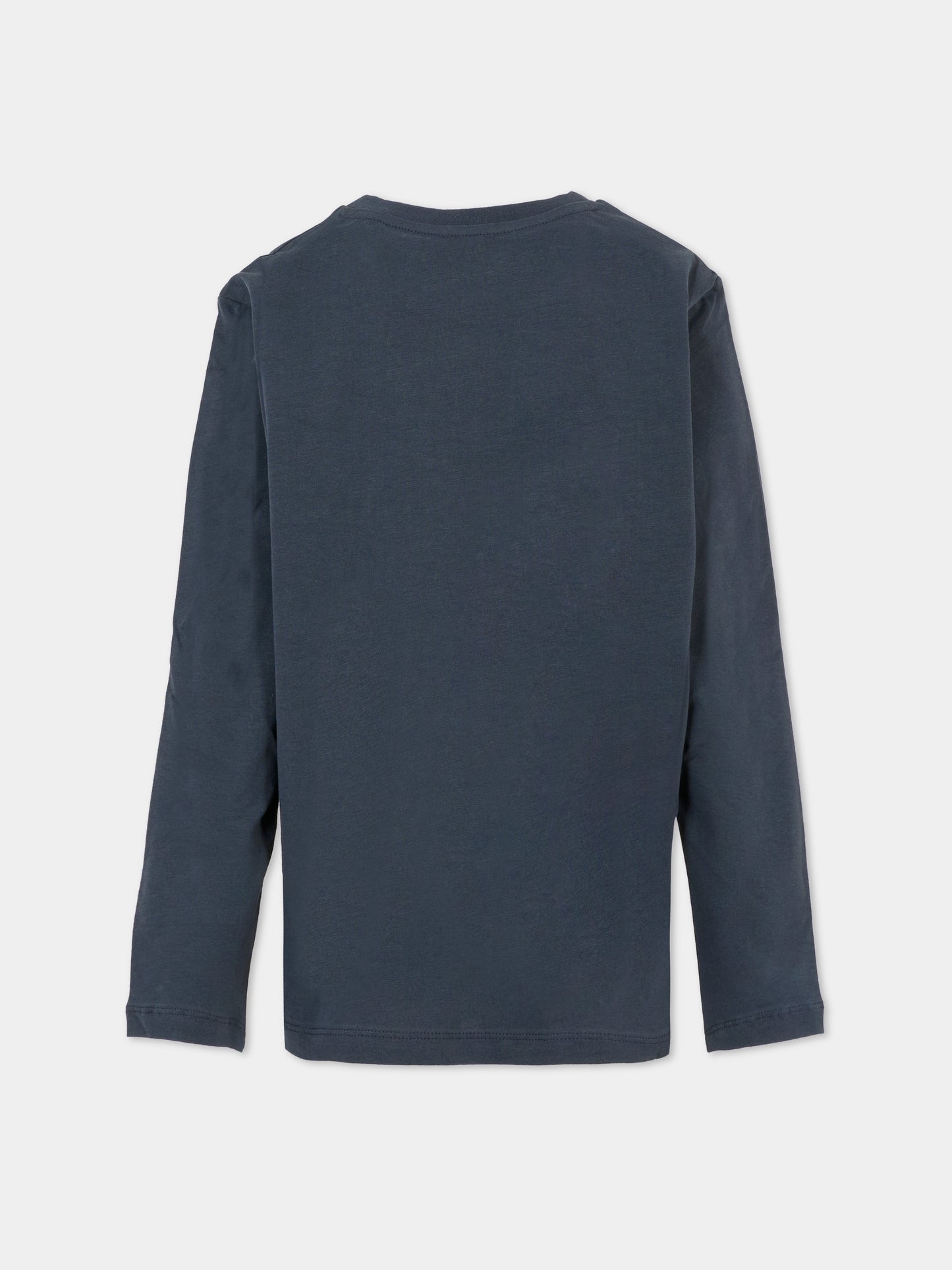 T-shirt blu per bambino con patch,Fay Kids,FT8P20 Z0761 635