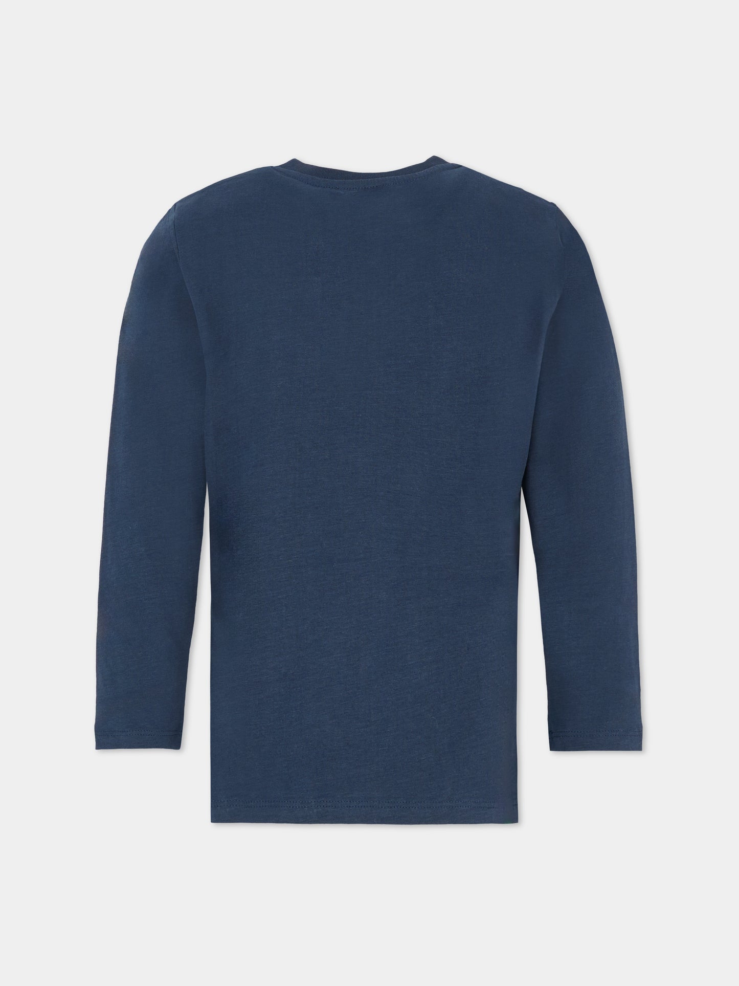 T-shirt blu per bambino con patch,Fay Kids,FT8P20 Z0761 667