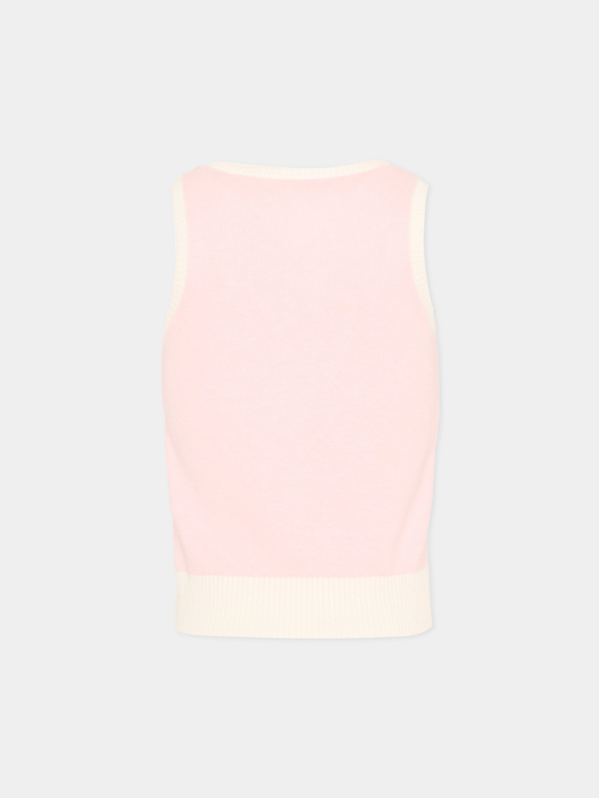 Gilet rosa per bambina con scritta,Abercrombie & Fitch,43AM35 AGX