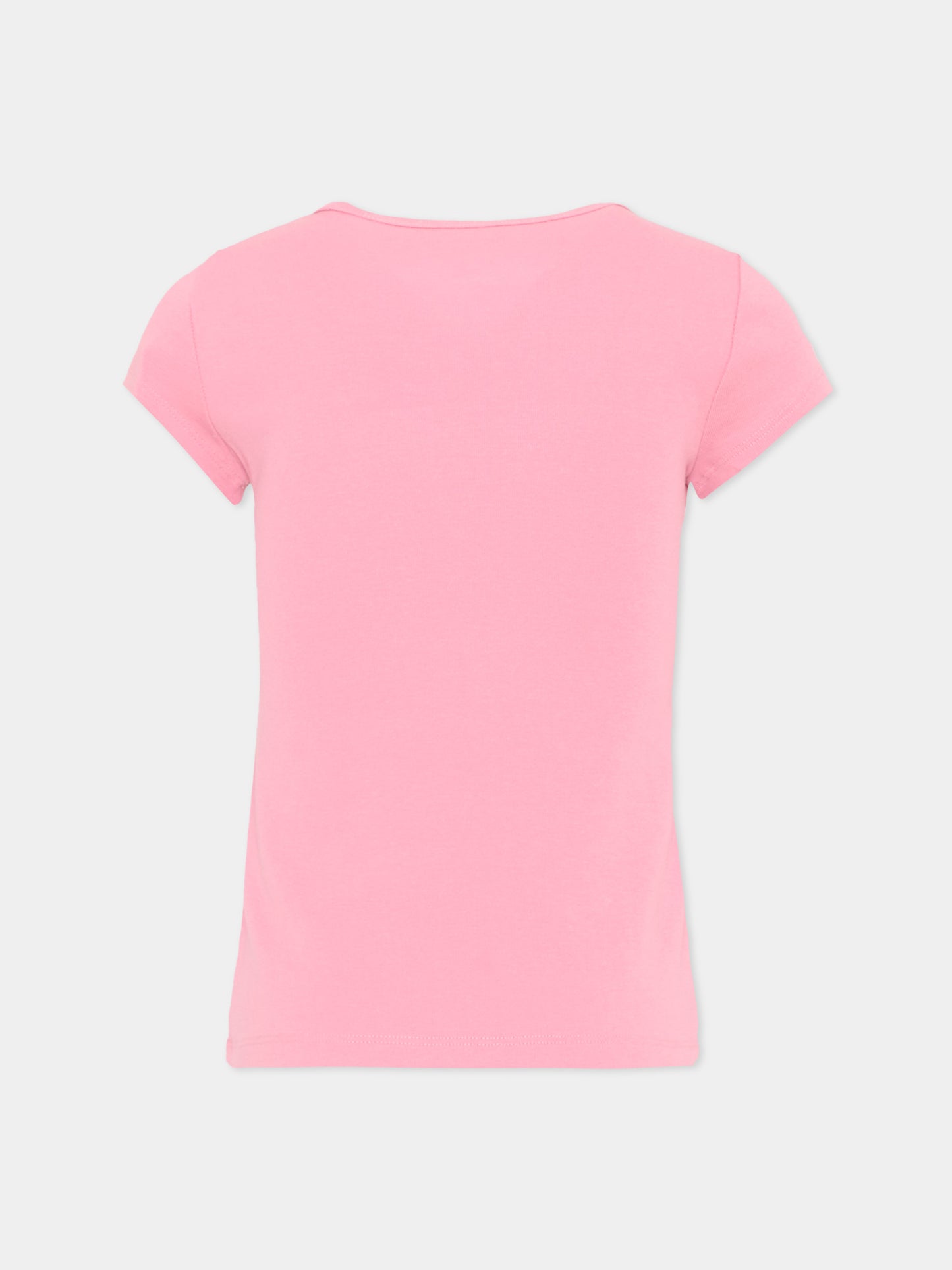 T-shirt rosa per bambina con stampa,Abercrombie & Fitch,43AN35 AMR