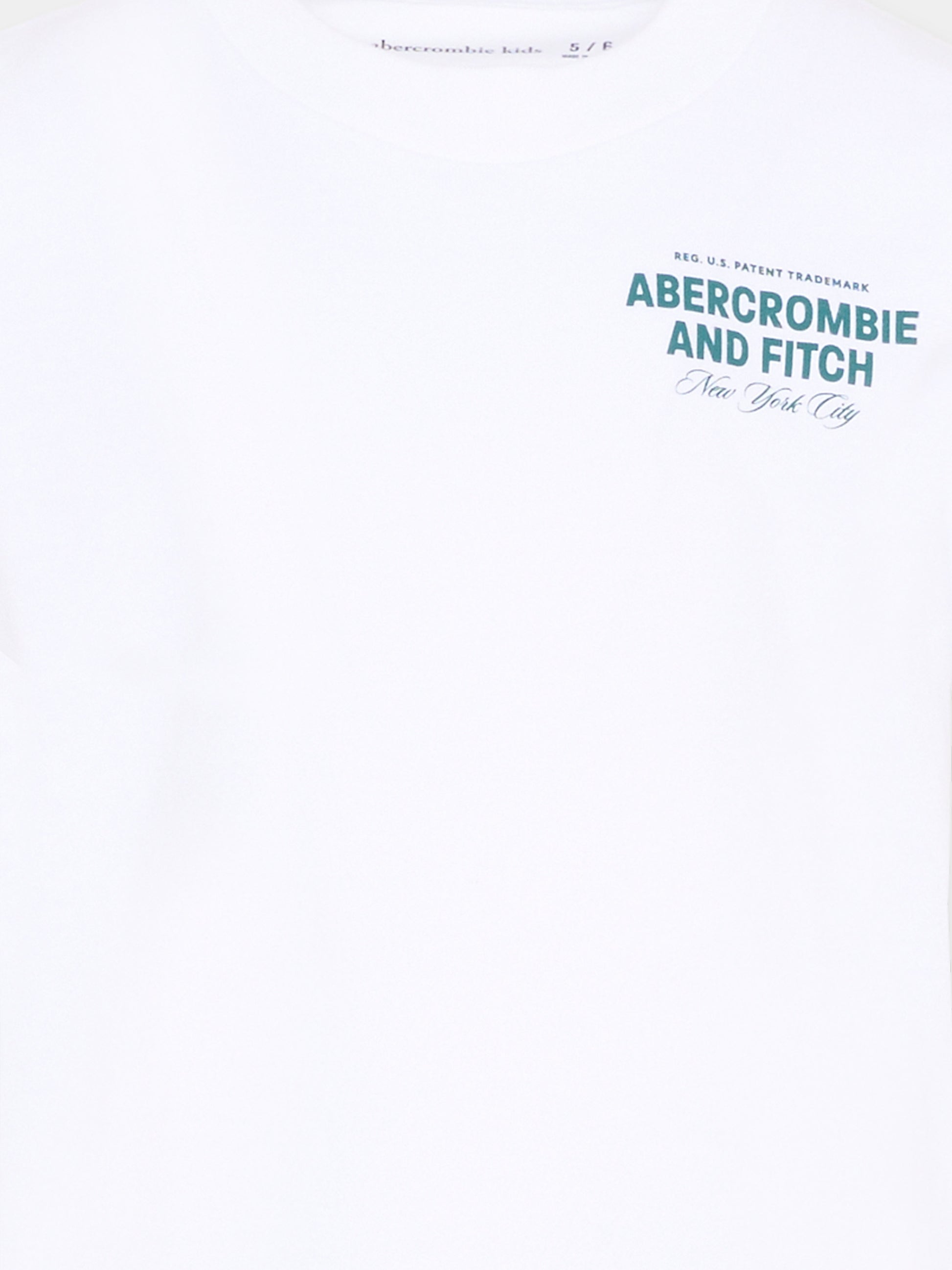 T-Shirt bianca per bambini con logo,Abercrombie & Fitch,93AJ99 W1T