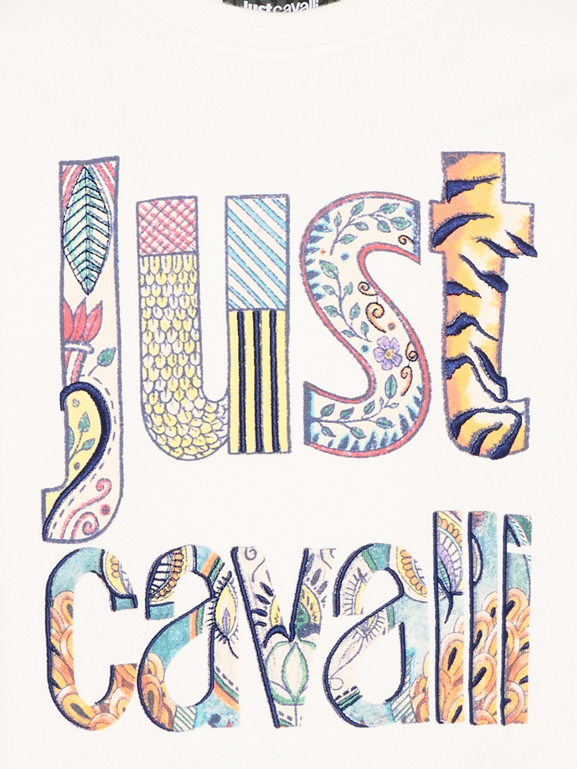 Felpa avorio per bambini con logo,Just Cavalli Kids,JBP26068FE PRISTINE