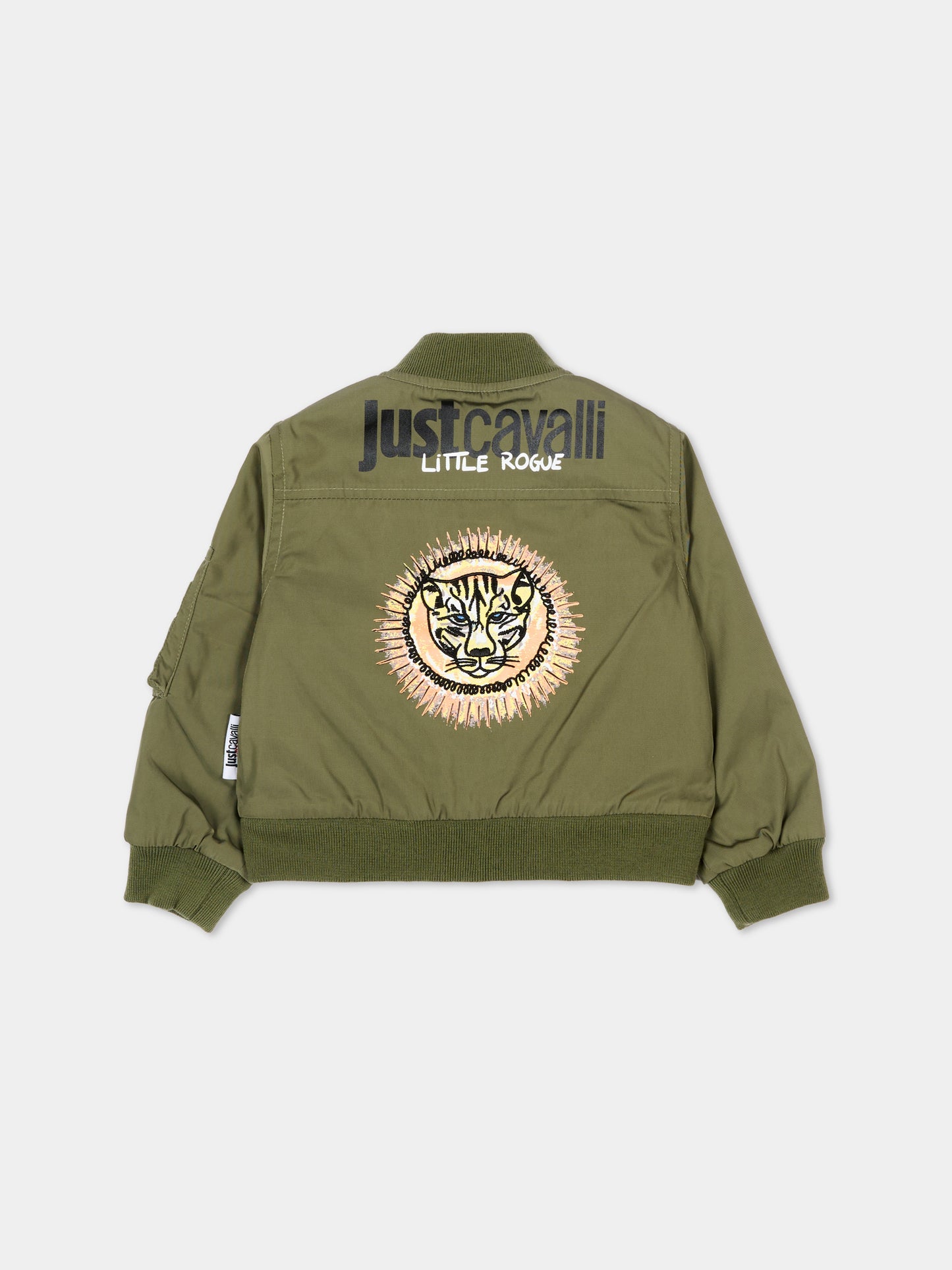Bomber verde per neonato con tigre,Just Cavalli Kids,JIP26086GB GREEN CALLISTE