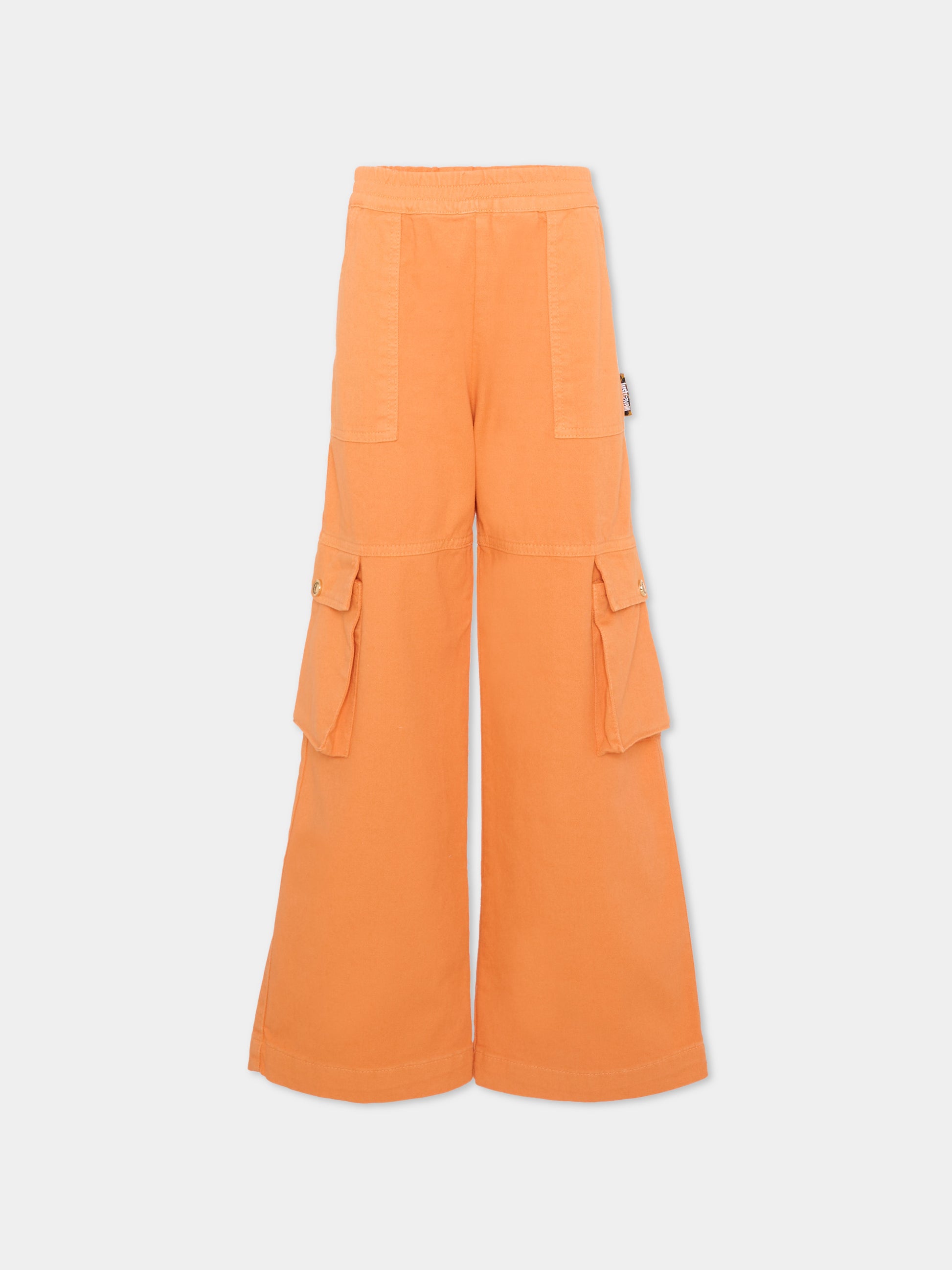 Pantalone arancione per bambina con tasche cargo,Just Cavalli Kids,JGP26089PA ORANGE DUSTY