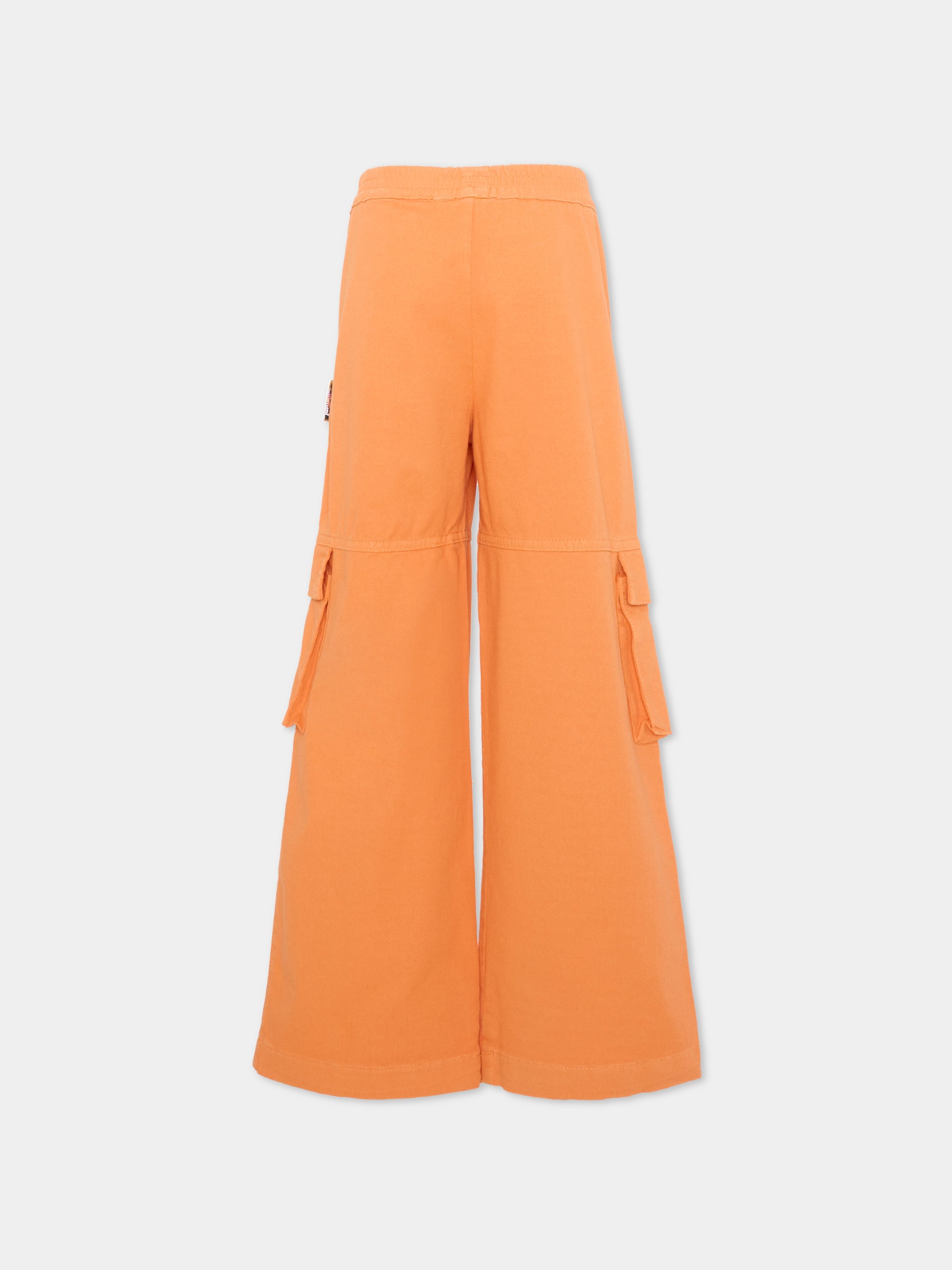 Pantalone arancione per bambina con tasche cargo,Just Cavalli Kids,JGP26089PA ORANGE DUSTY