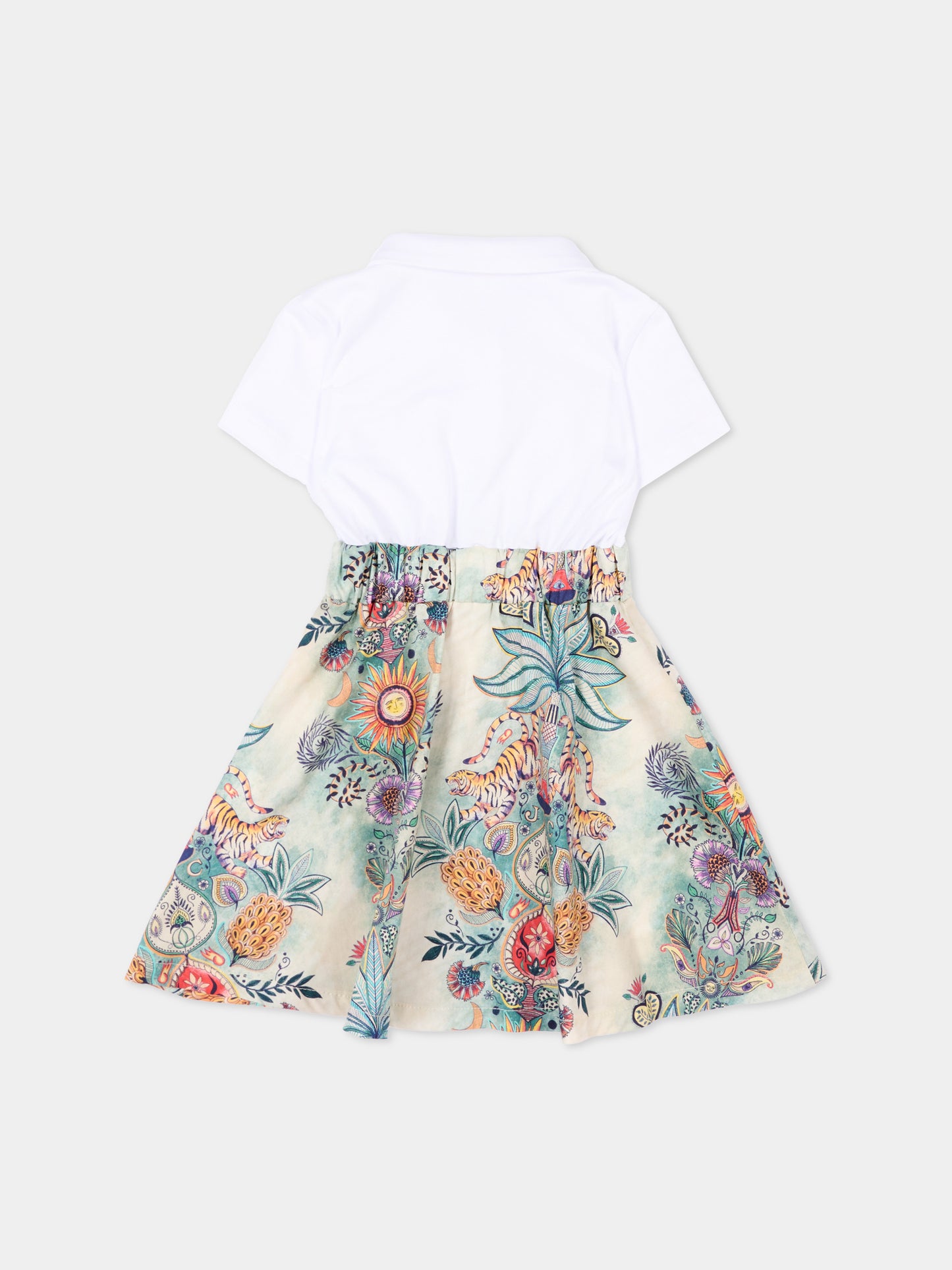 Vestito multicolor per neonata con stampa floreale,Just Cavalli Kids,JIP26109VE PRISTINE