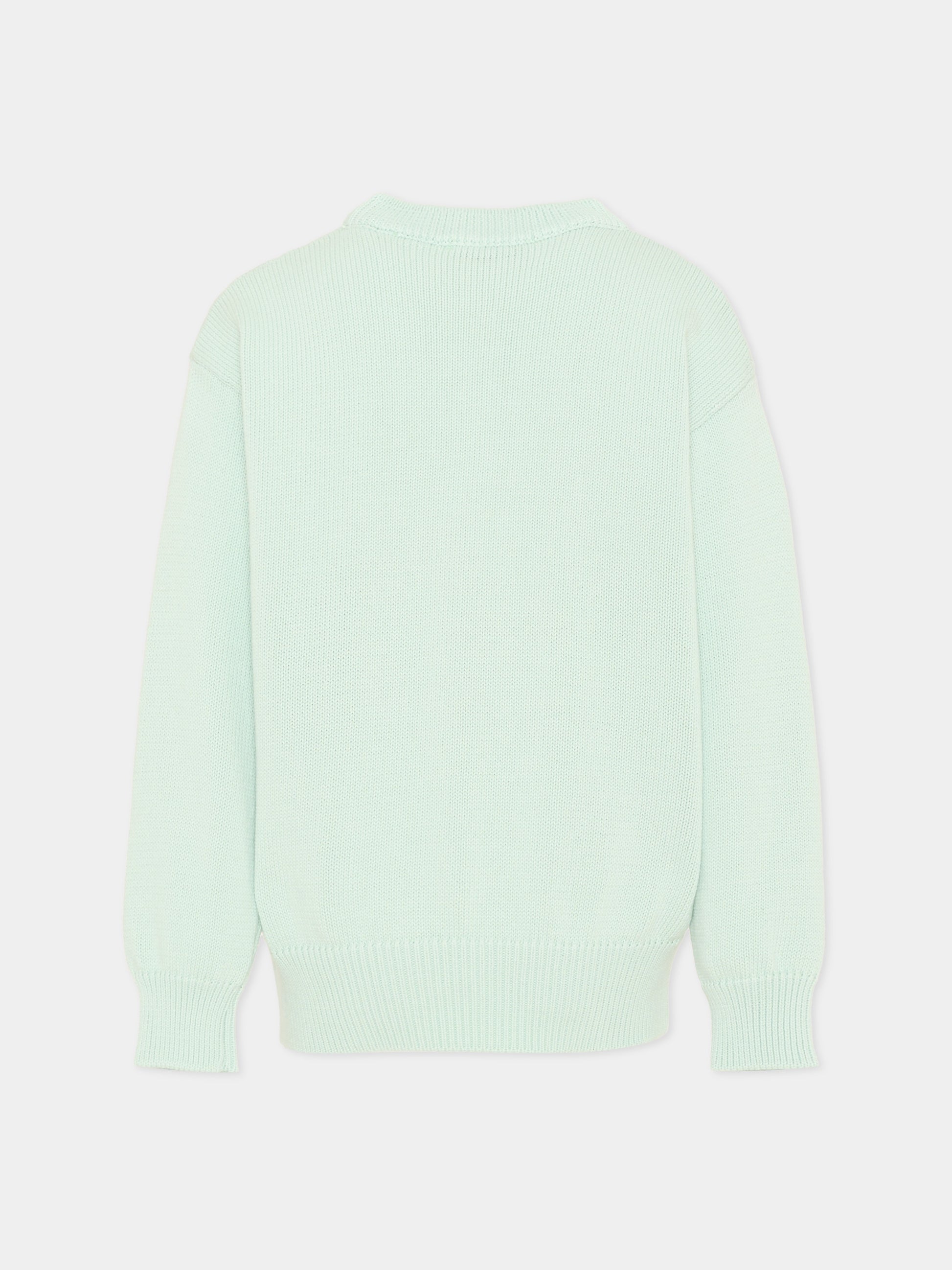 Maglione verde per bambina con fragola,Joshua Sanders Kidz,K36A2SW07MI