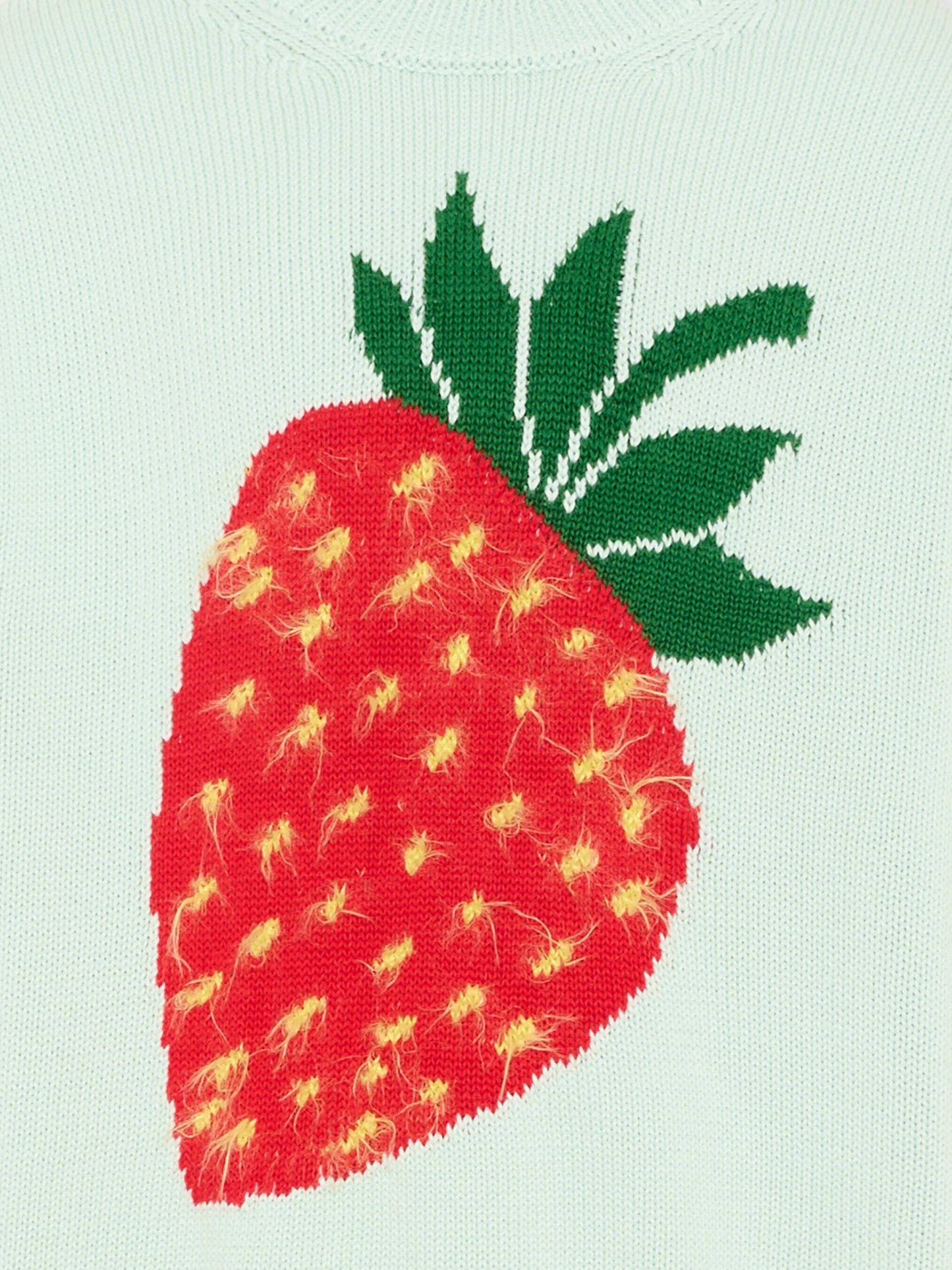 Maglione verde per bambina con fragola,Joshua Sanders Kidz,K36A2SW07MI