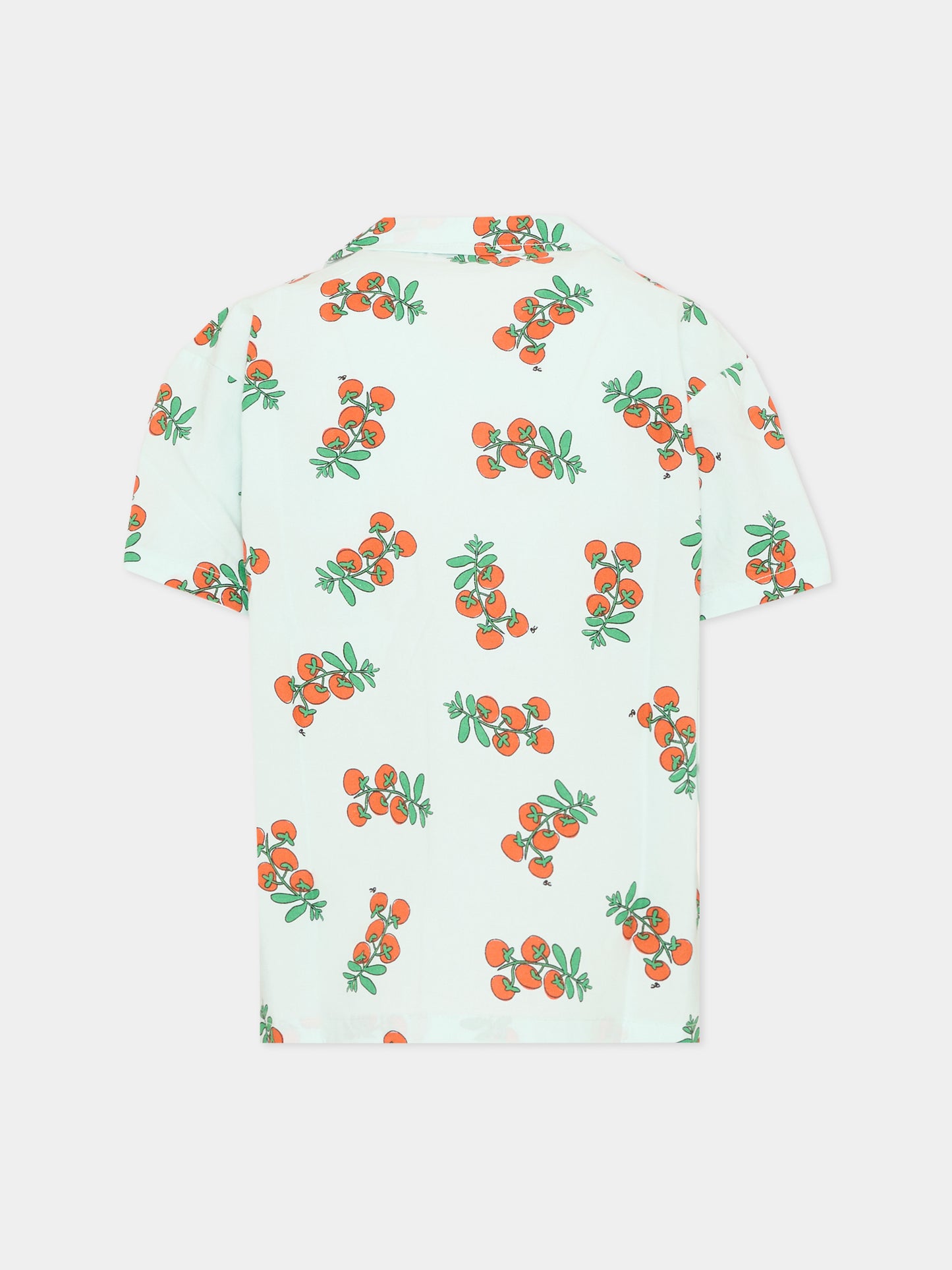 Camicia azzurra per bambina con pomodori,Bobo Choses,B126AC033