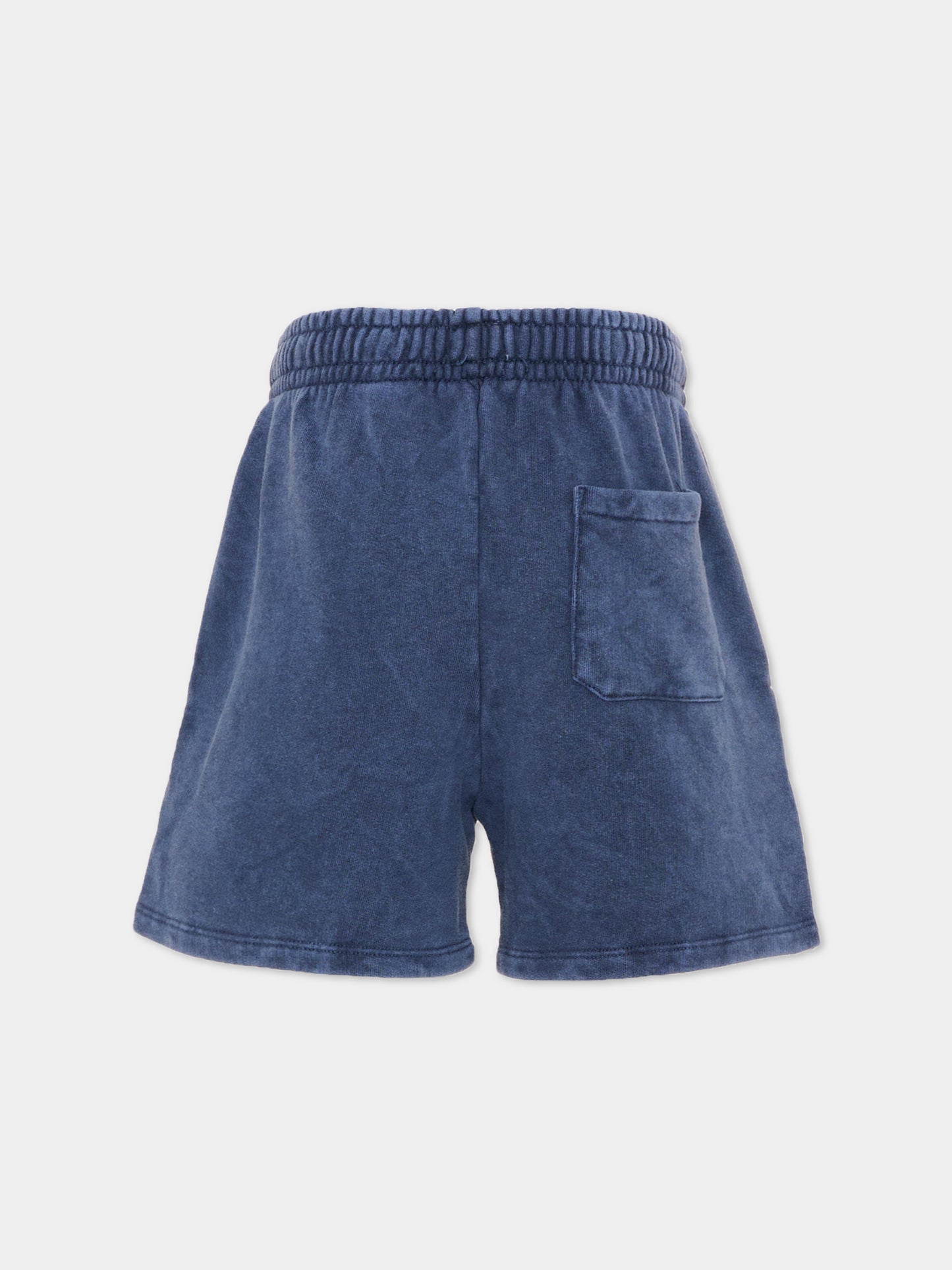 Shorts sportivi blu per bambini con logo,Bobo Choses,B126AC059