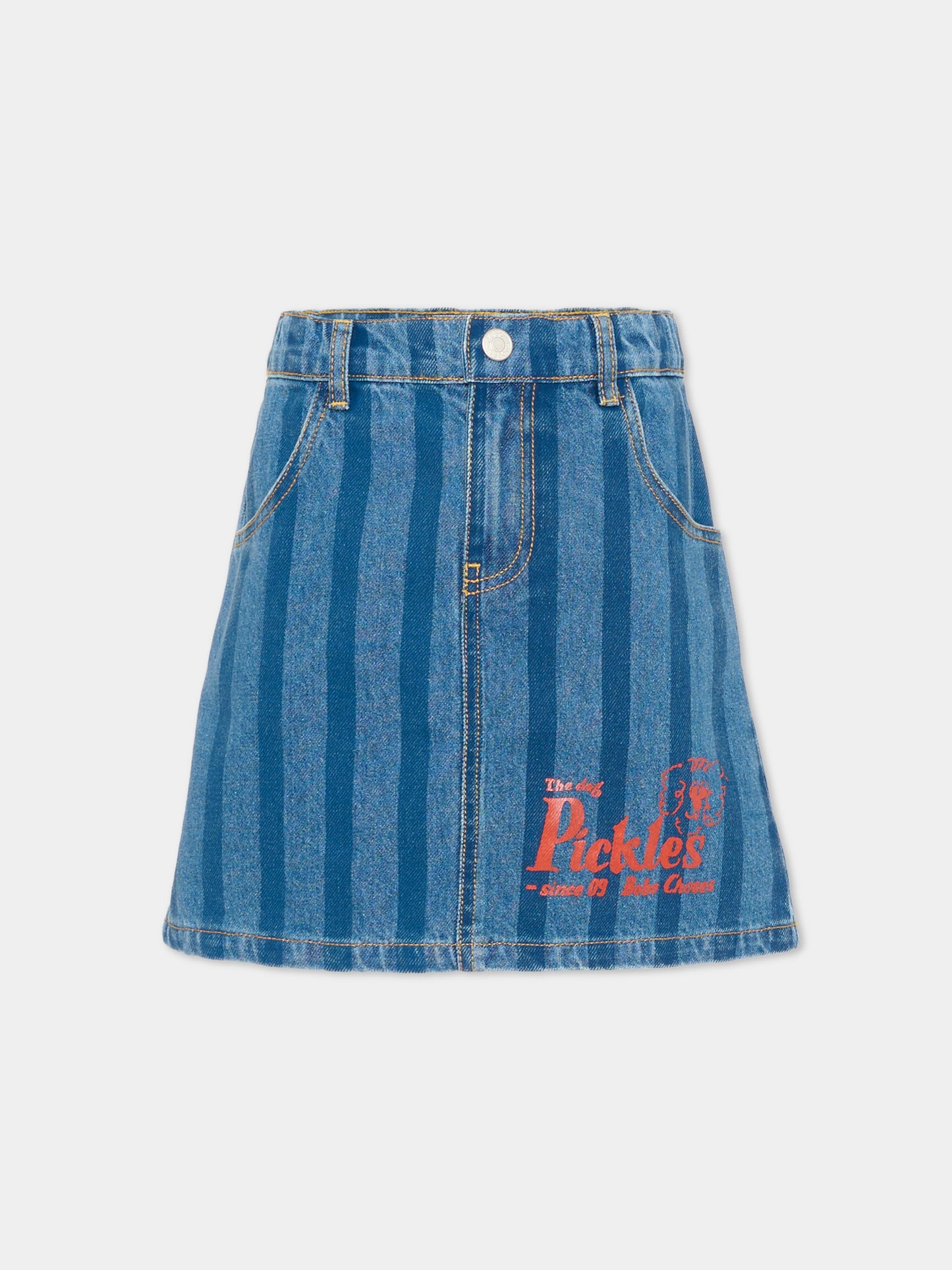 Gonna blu per bambina a righe,Bobo Choses,B126AC080