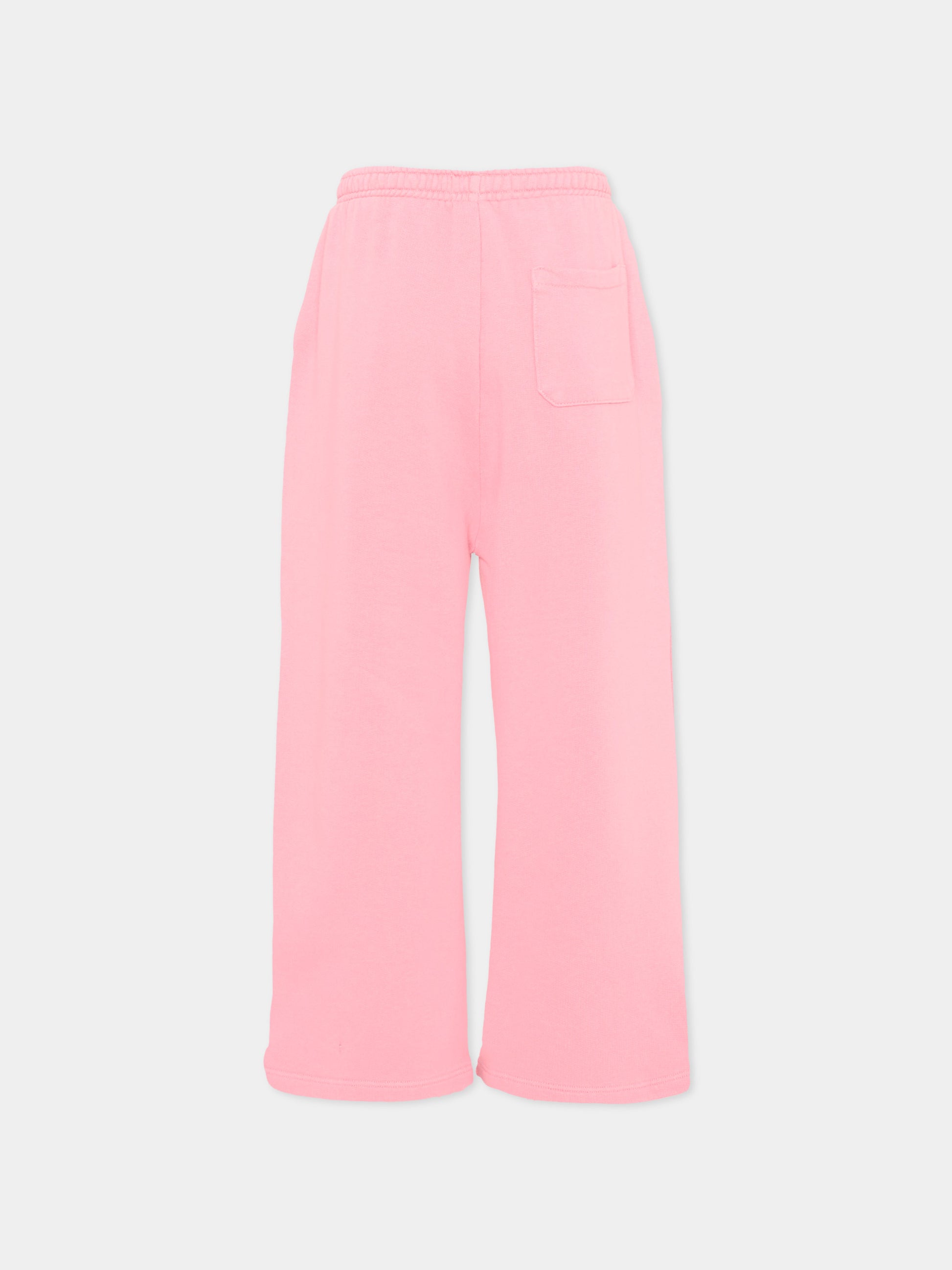 Pantaloni sportivi rosa per bambina con logo,Bobo Choses,B126AC087