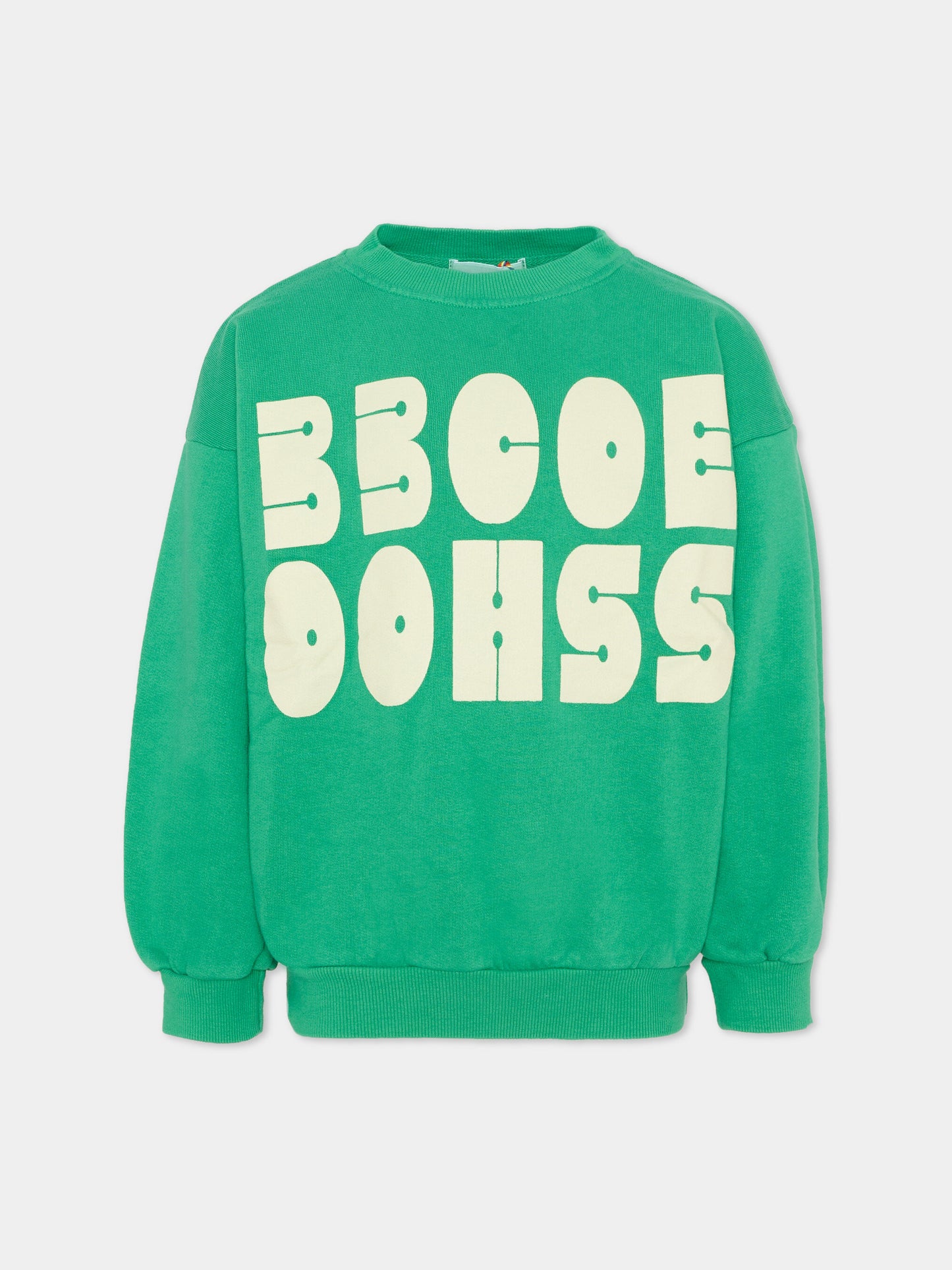 Felpa verde per bambini con logo,Bobo Choses,B126AC142