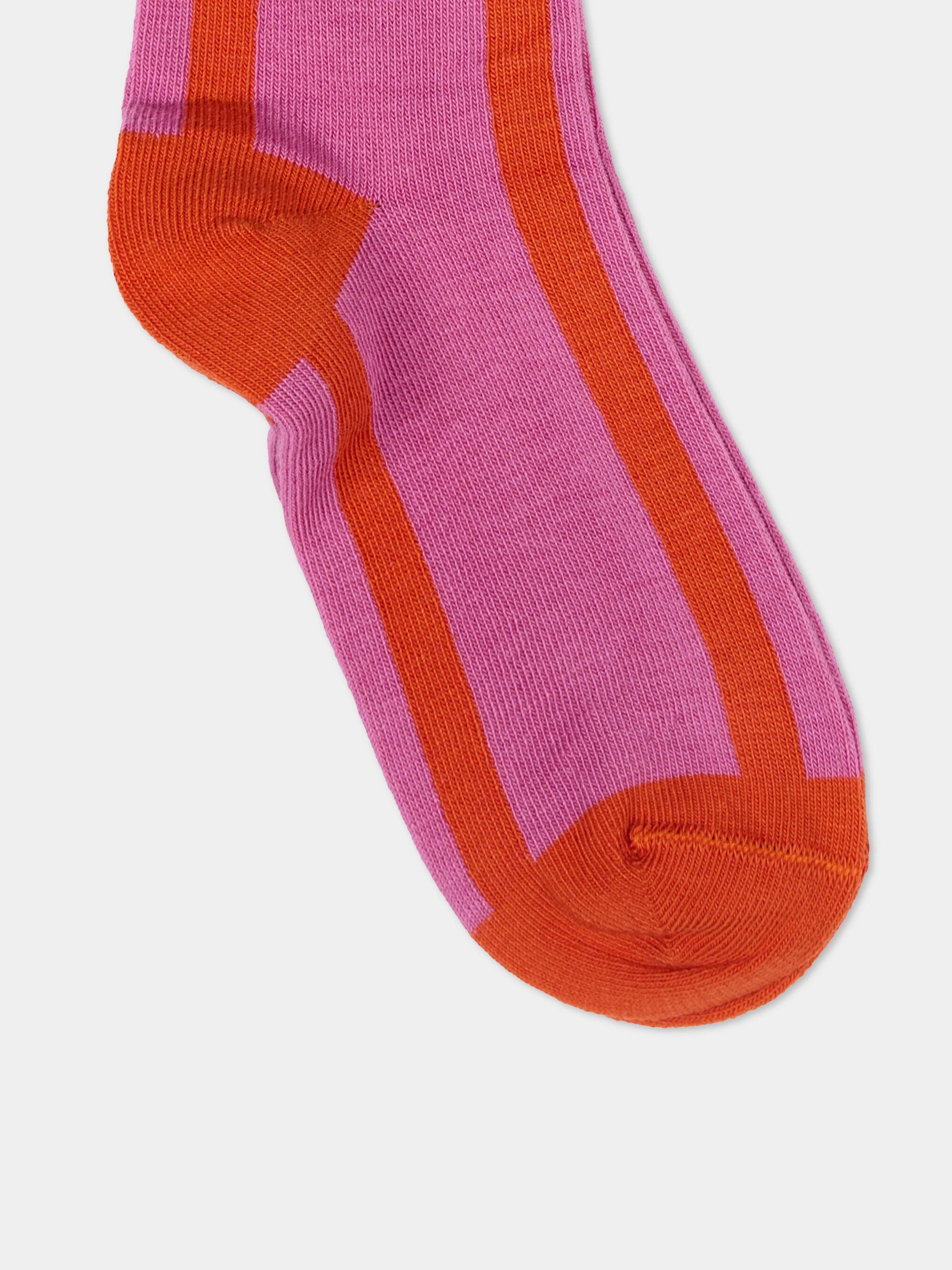 Calzini viola per bambina con logo,Bobo Choses,B126AI005