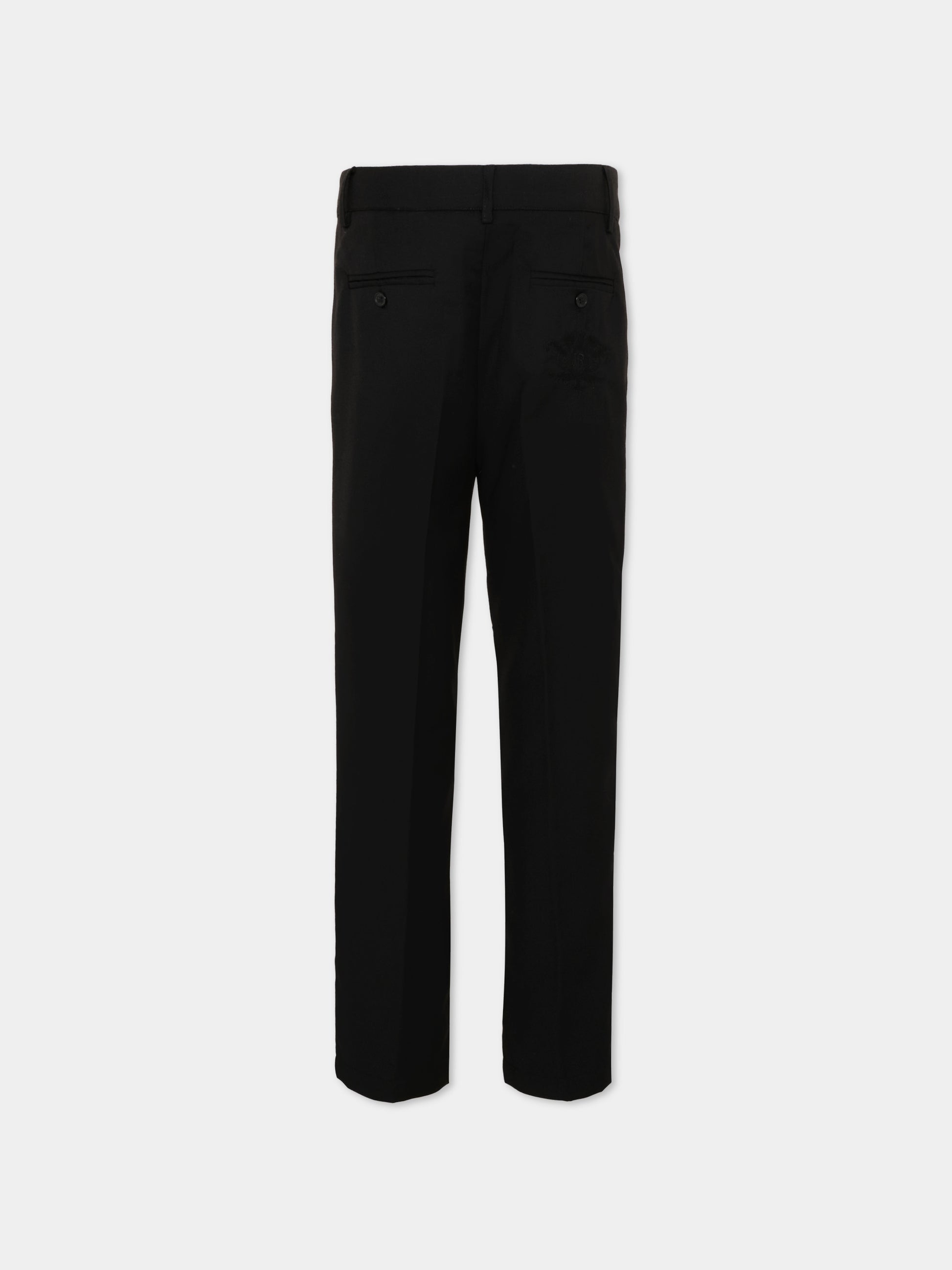 Pantaloni eleganti nero per bambino con logo,Richmond,RBP26170PA BLACK