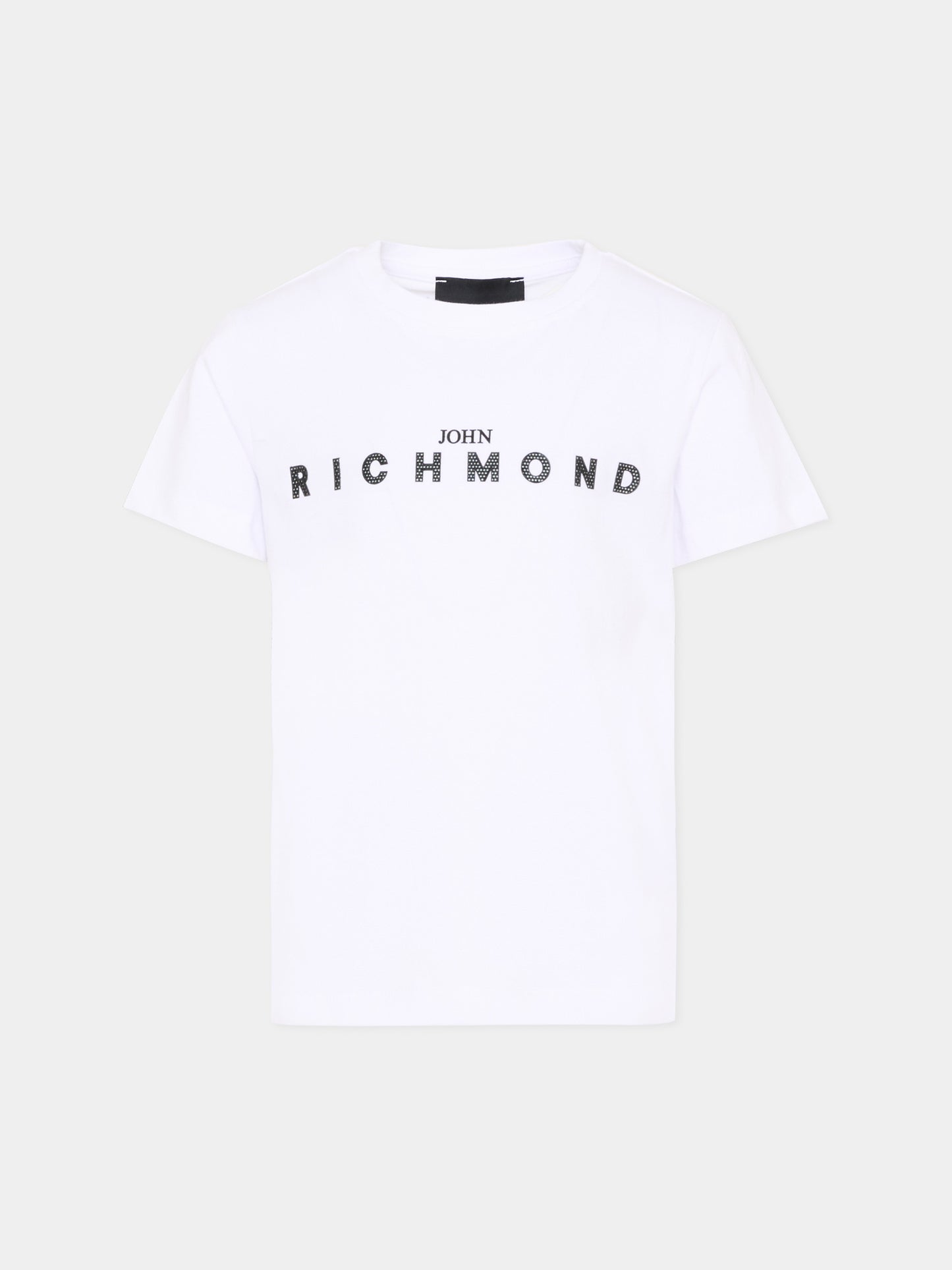 T-Shirt bianca per bambini con logo,Richmond,RBP26008TS WHITE