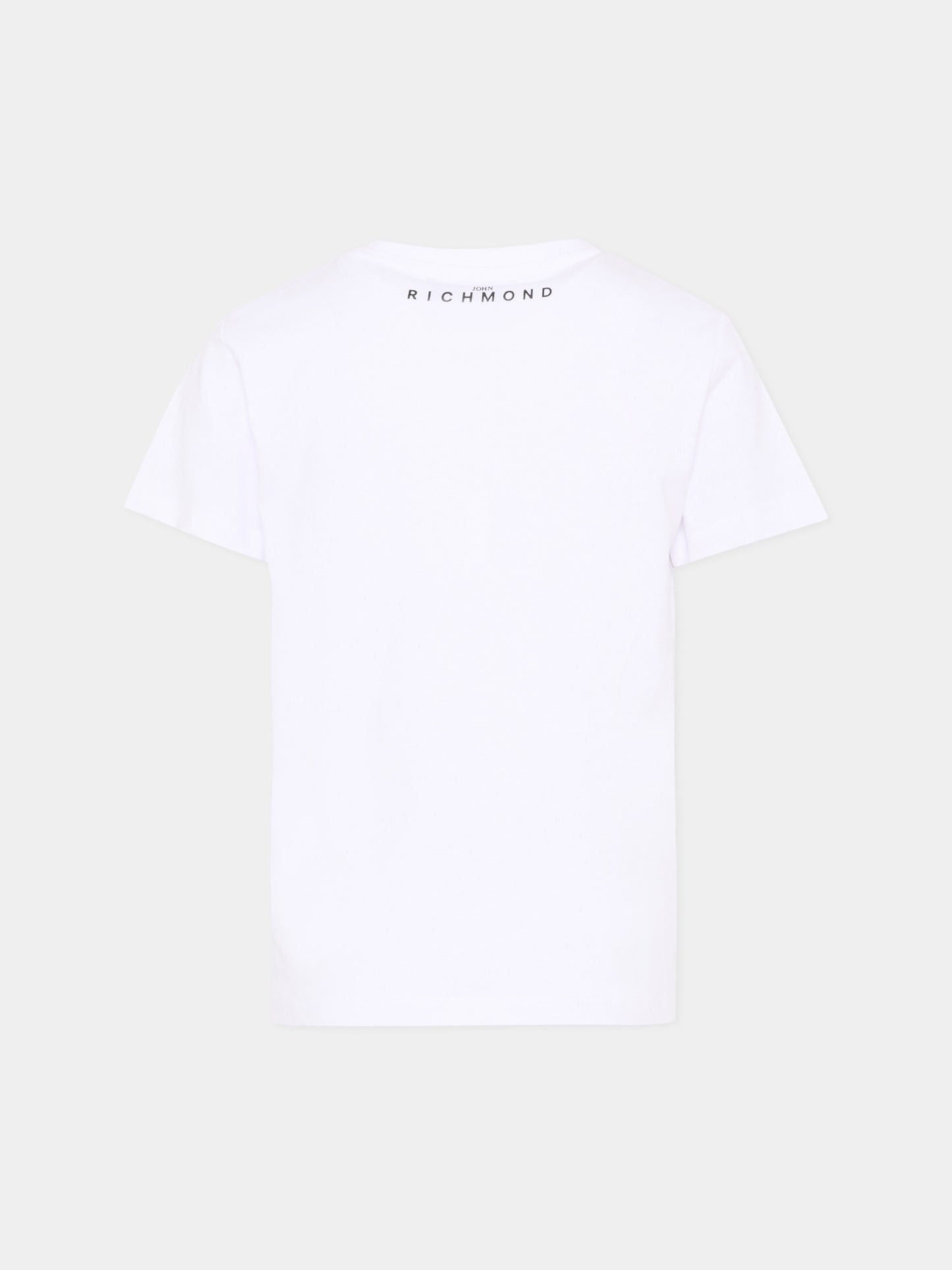 T-Shirt bianca per bambini con logo,Richmond,RBP26008TS WHITE