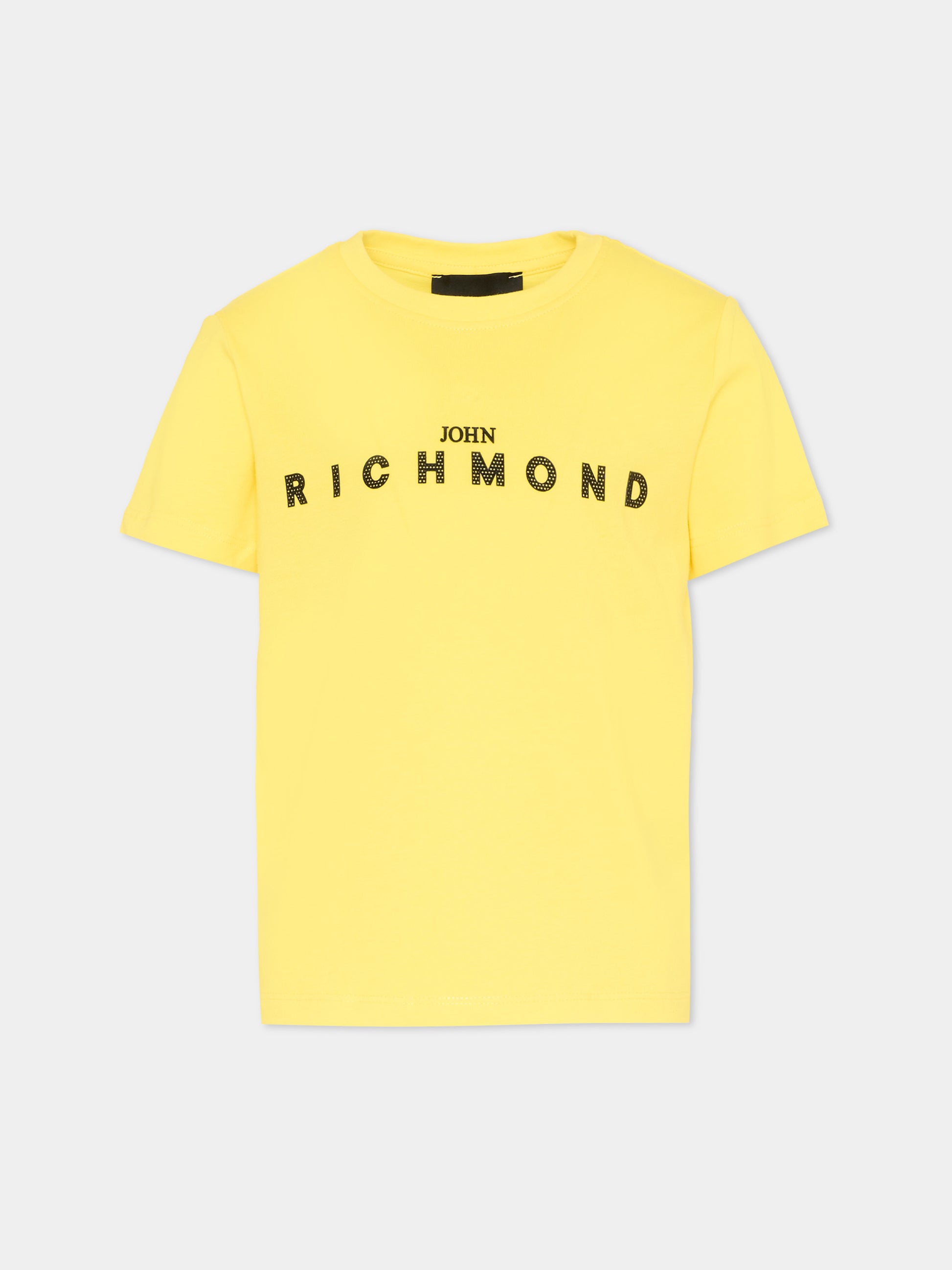T-Shirt gialla per bambini con logo,Richmond,RBP26008TS YELLOW BUTTERCUP