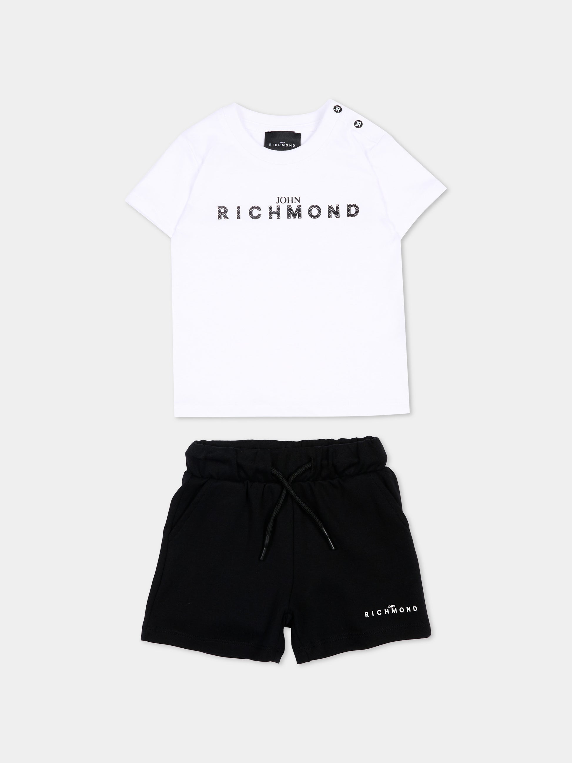 Completo sportivo bianco per neonato con logo,Richmond,RIP26006CJ WHITE