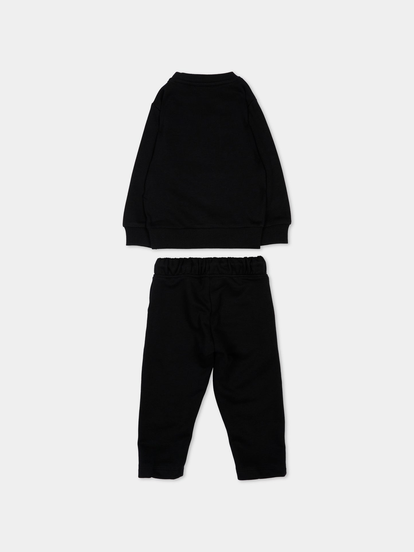 Completo sportivo nero per neonato con logo,Richmond,RIP26014CF BLACK