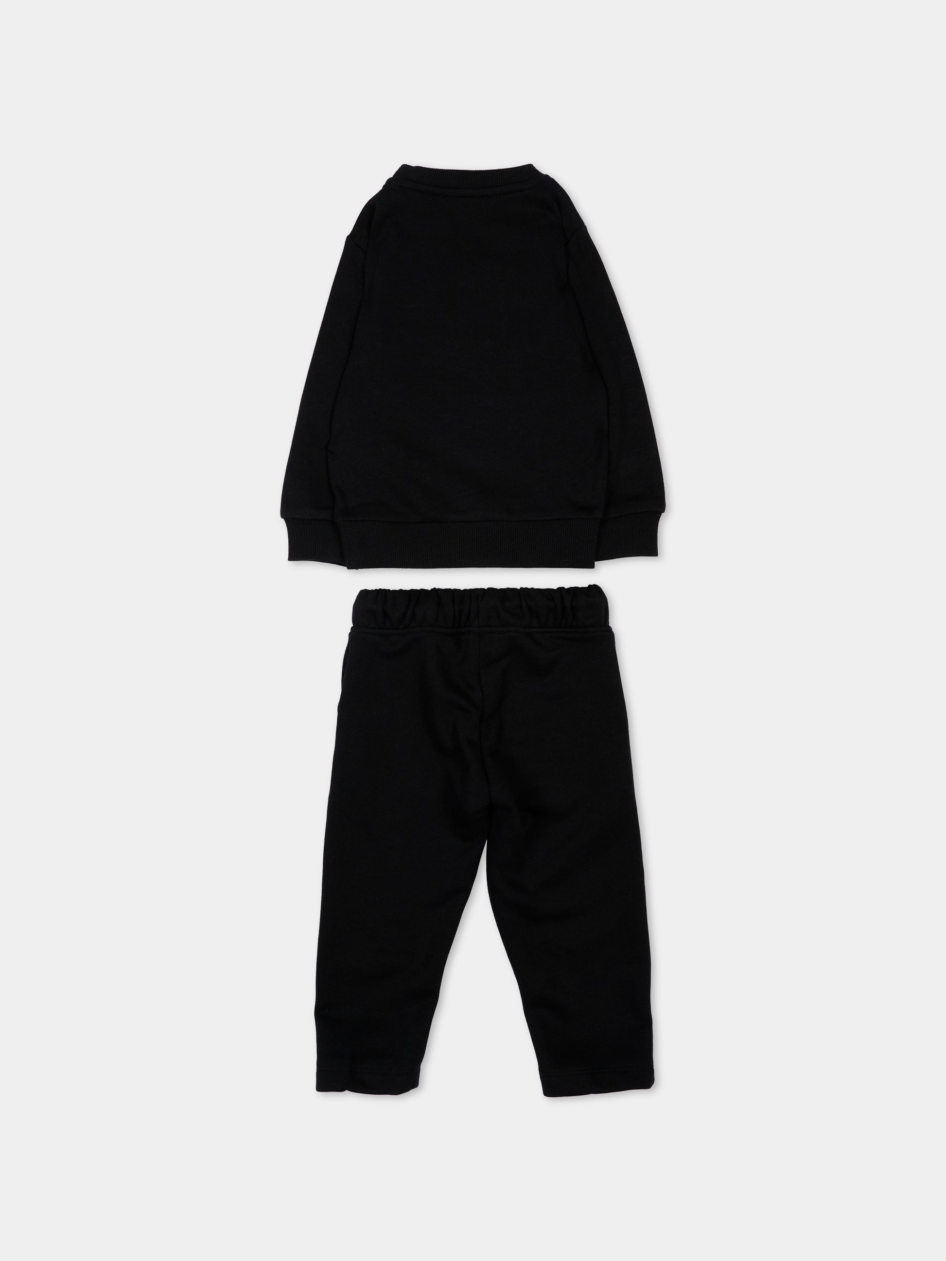 Completo sportivo nero per neonato con logo,Richmond,RIP26014CF BLACK