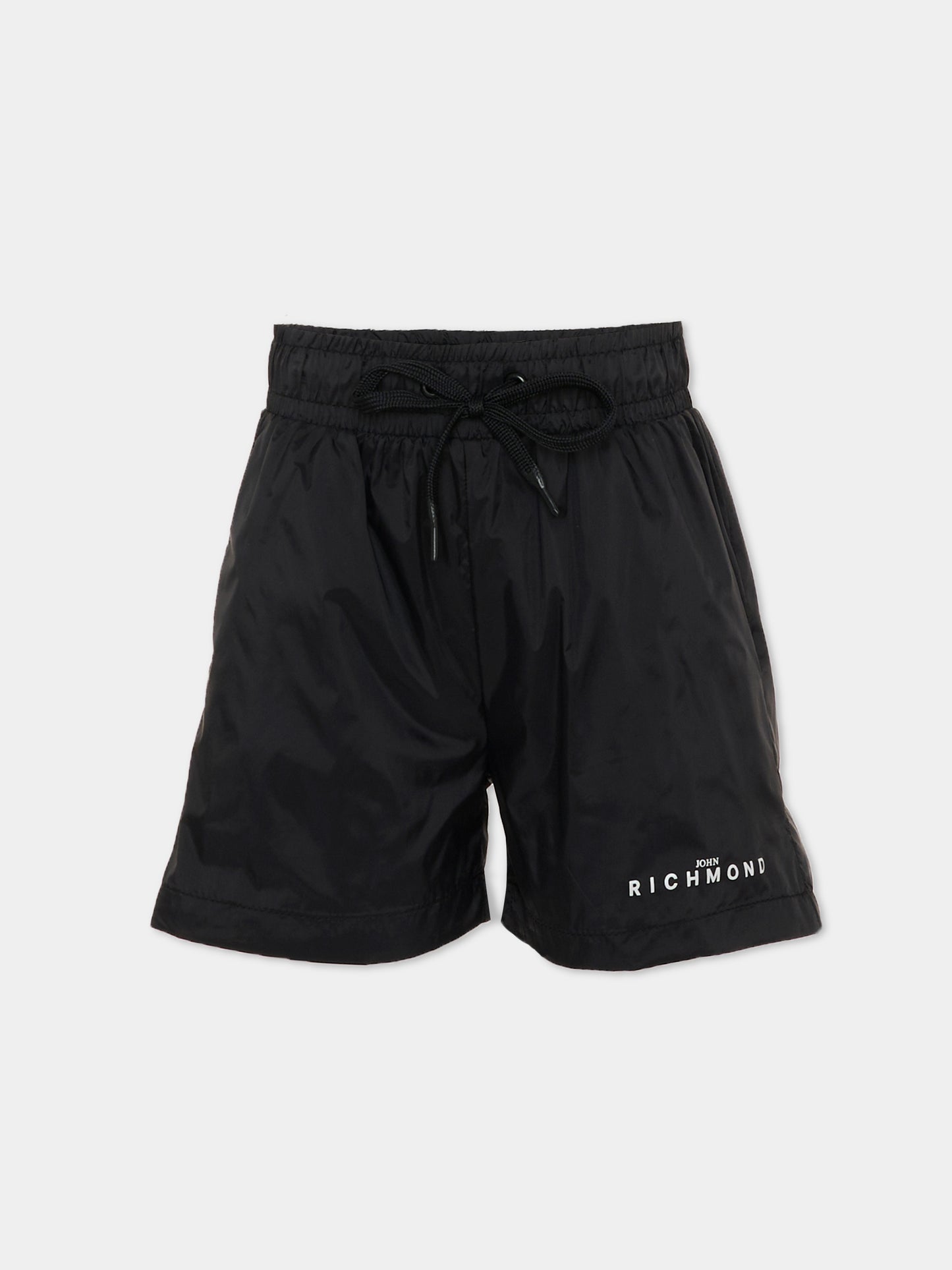 Boxer mare nero per bambino con logo,Richmond,RBP26024CO BLACK
