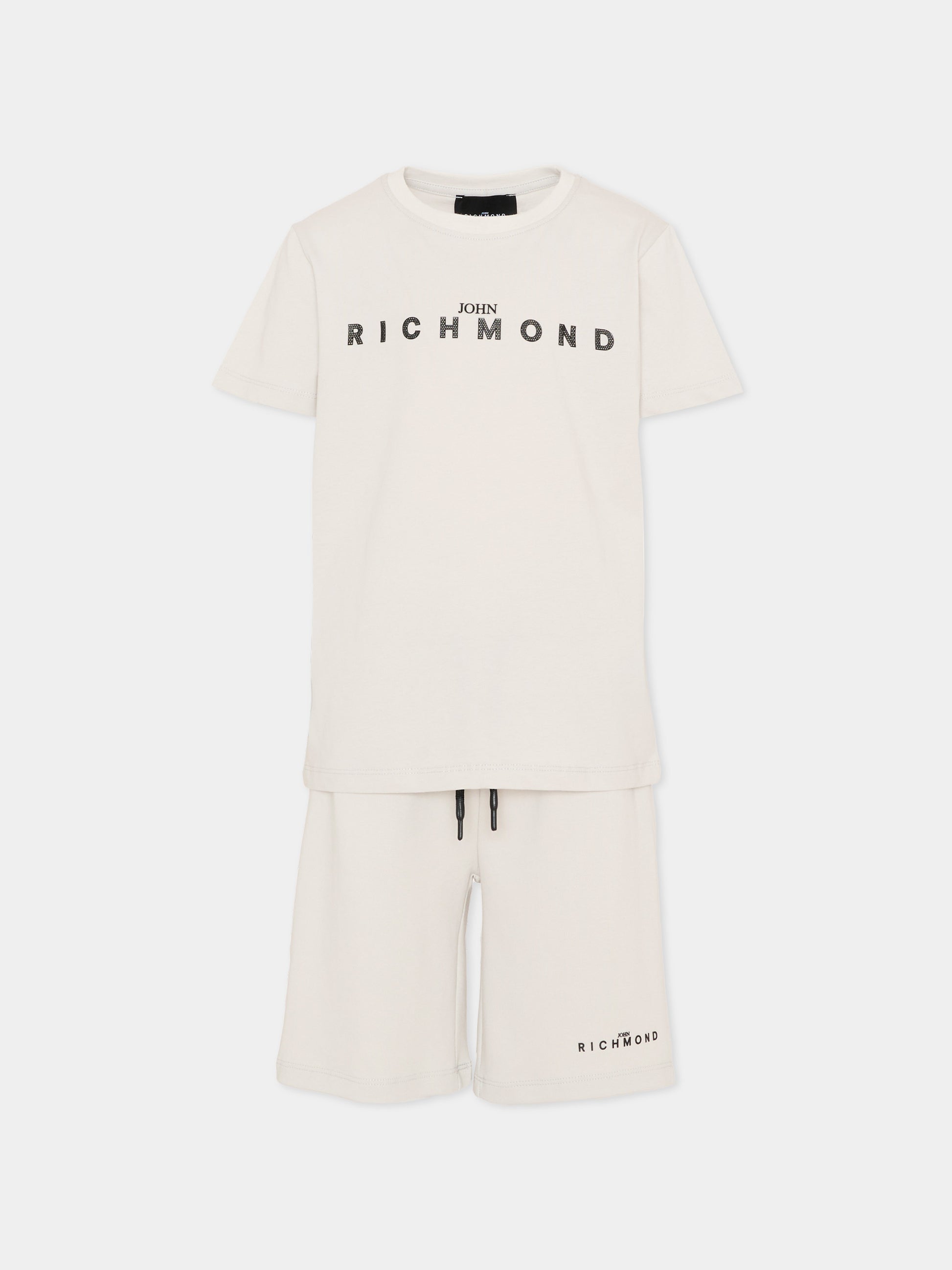 Completo sportivo grigio per bambino con logo,Richmond,RBP26018CJ BLUE VAPOR