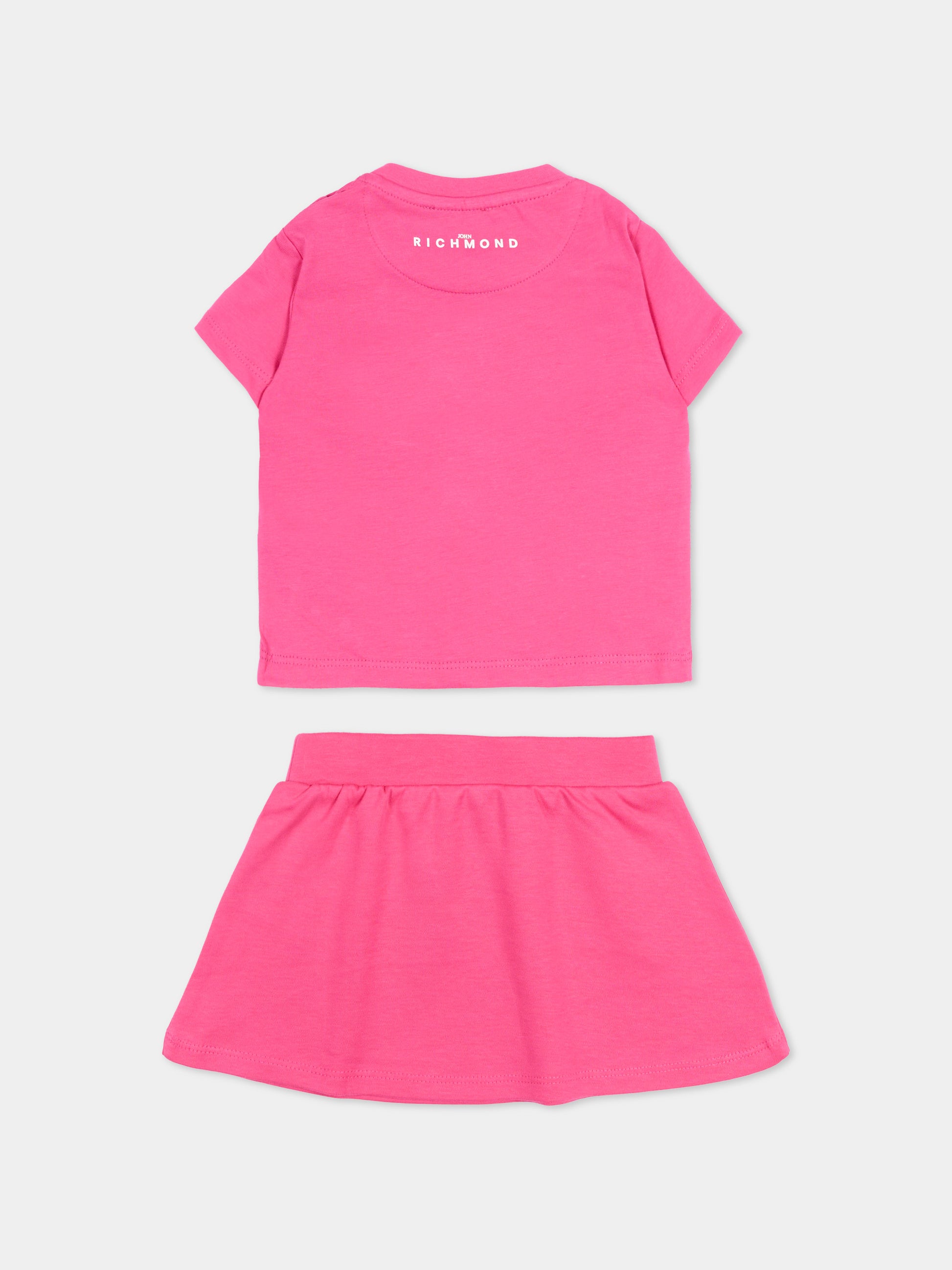 Completo sportivo fucsia per neonata con logo,Richmond,RIP26043CJ FUCHSIA PURPLE